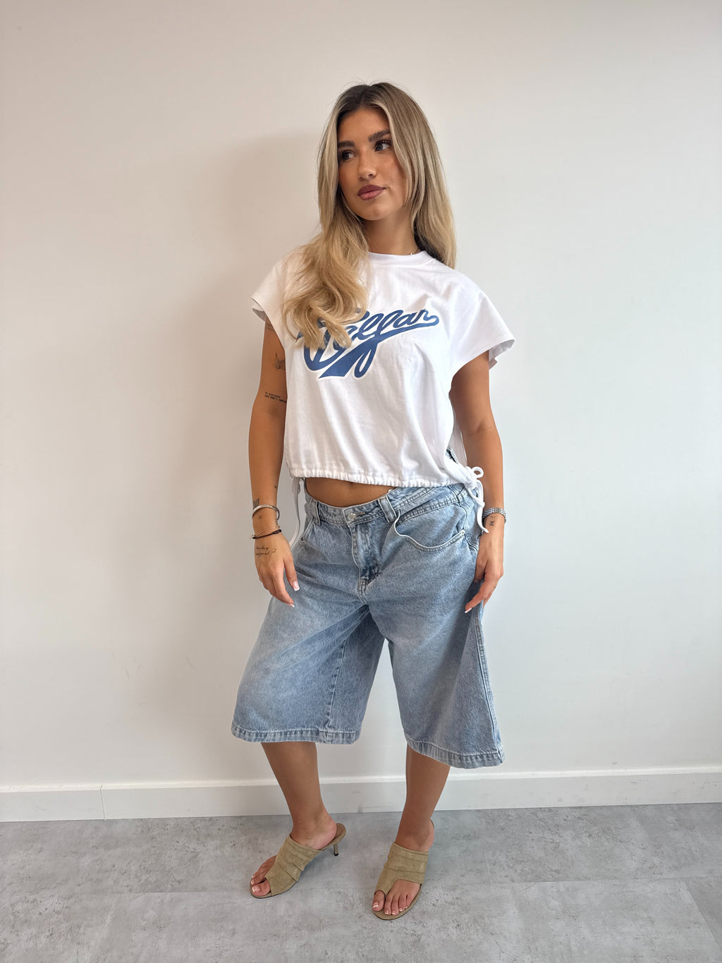 BASEBALL LOOSE TOP WHITE