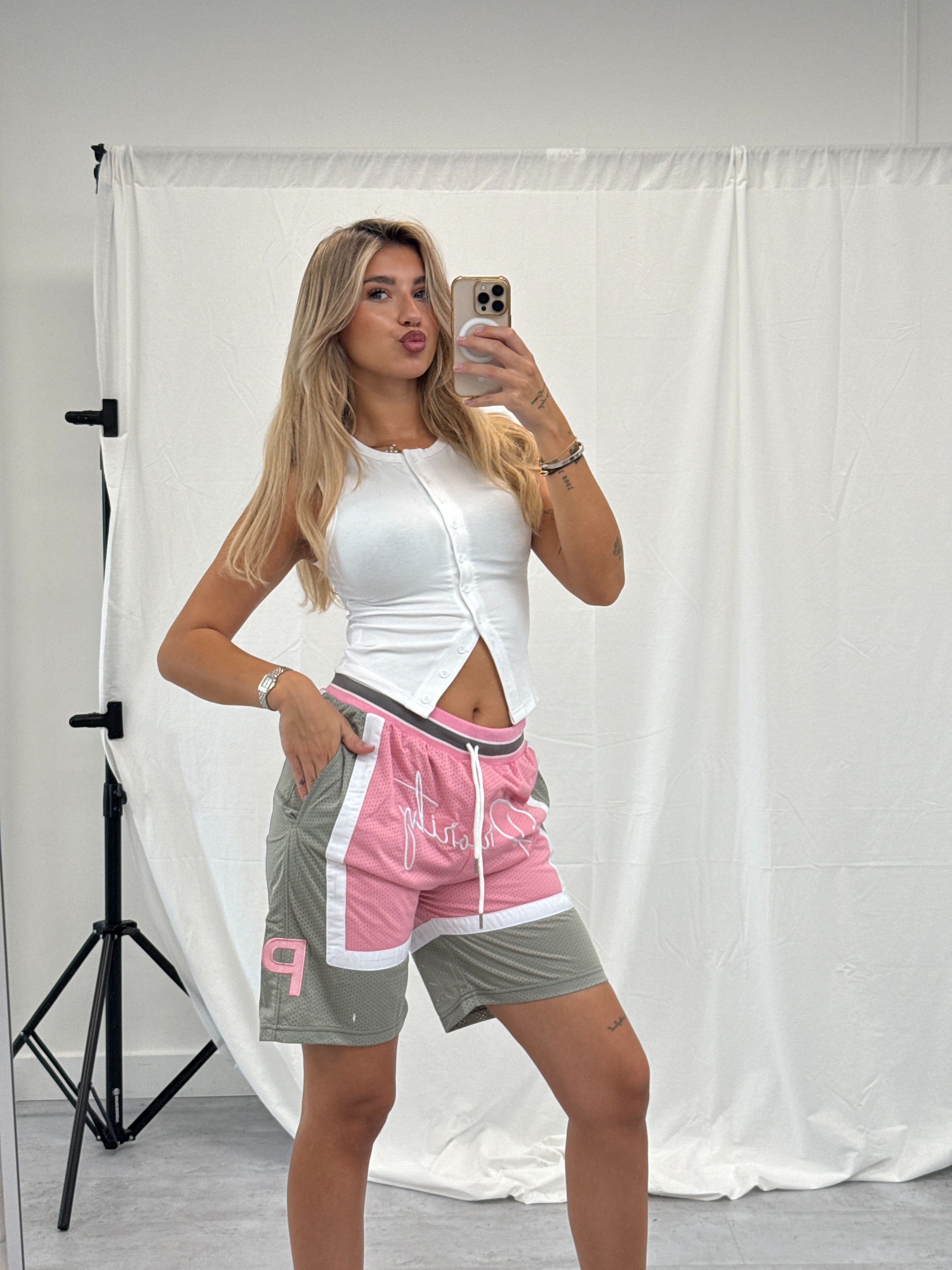 PRIORITY JERSEY LONG SHORT PINK