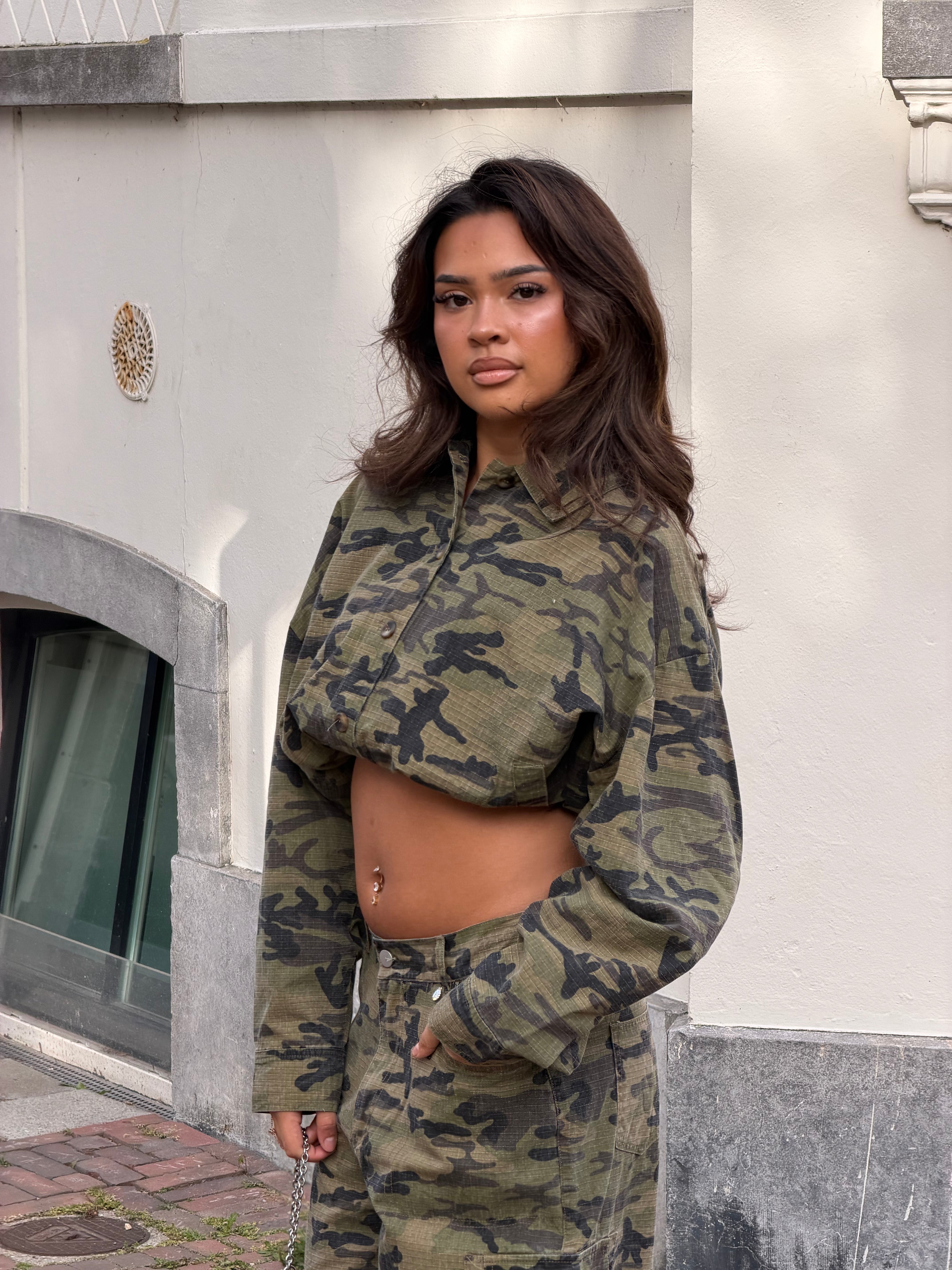 CAMO WASHED JACKET GREEN