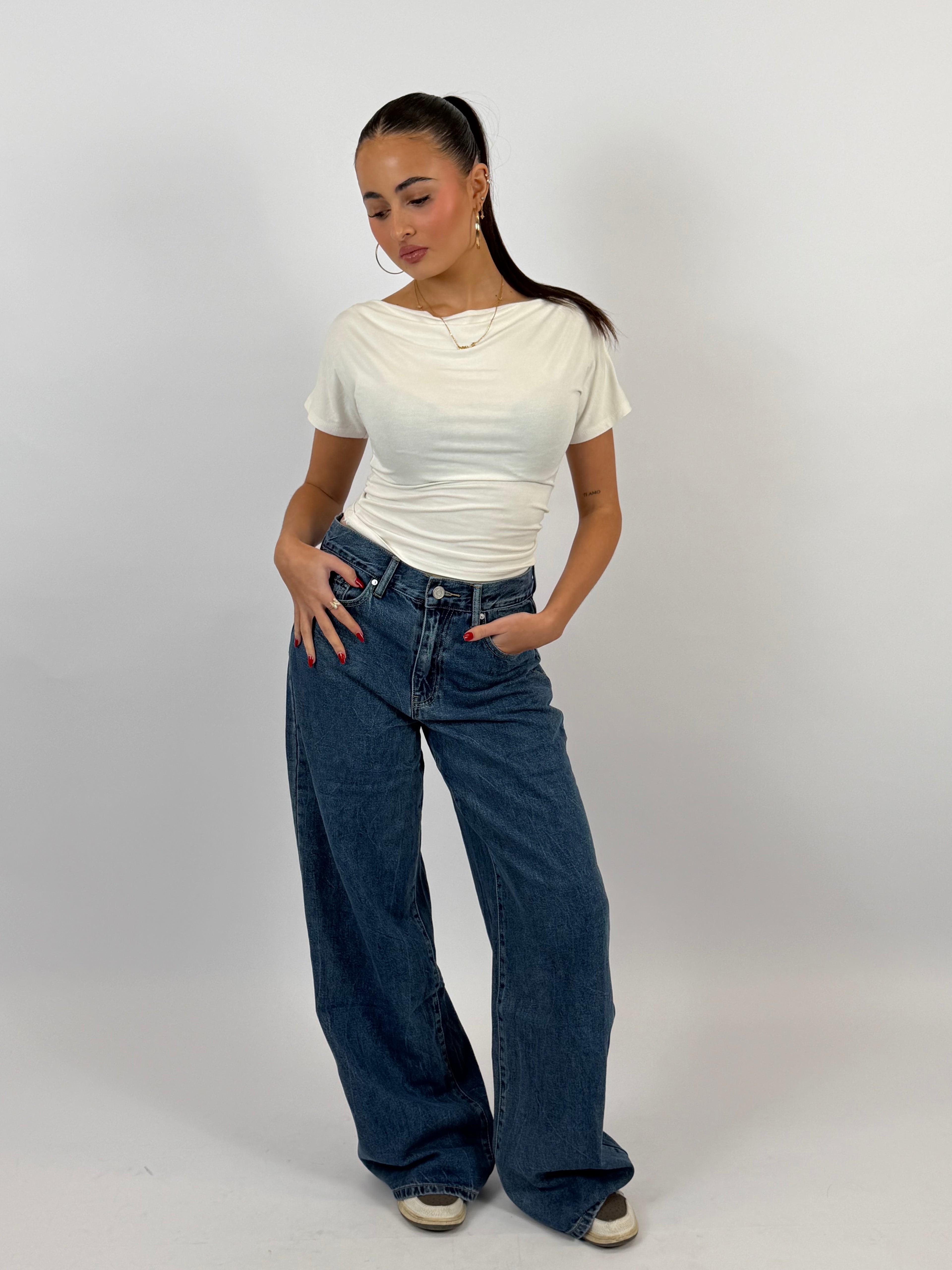 PERFECT WIDE LEG BLUE