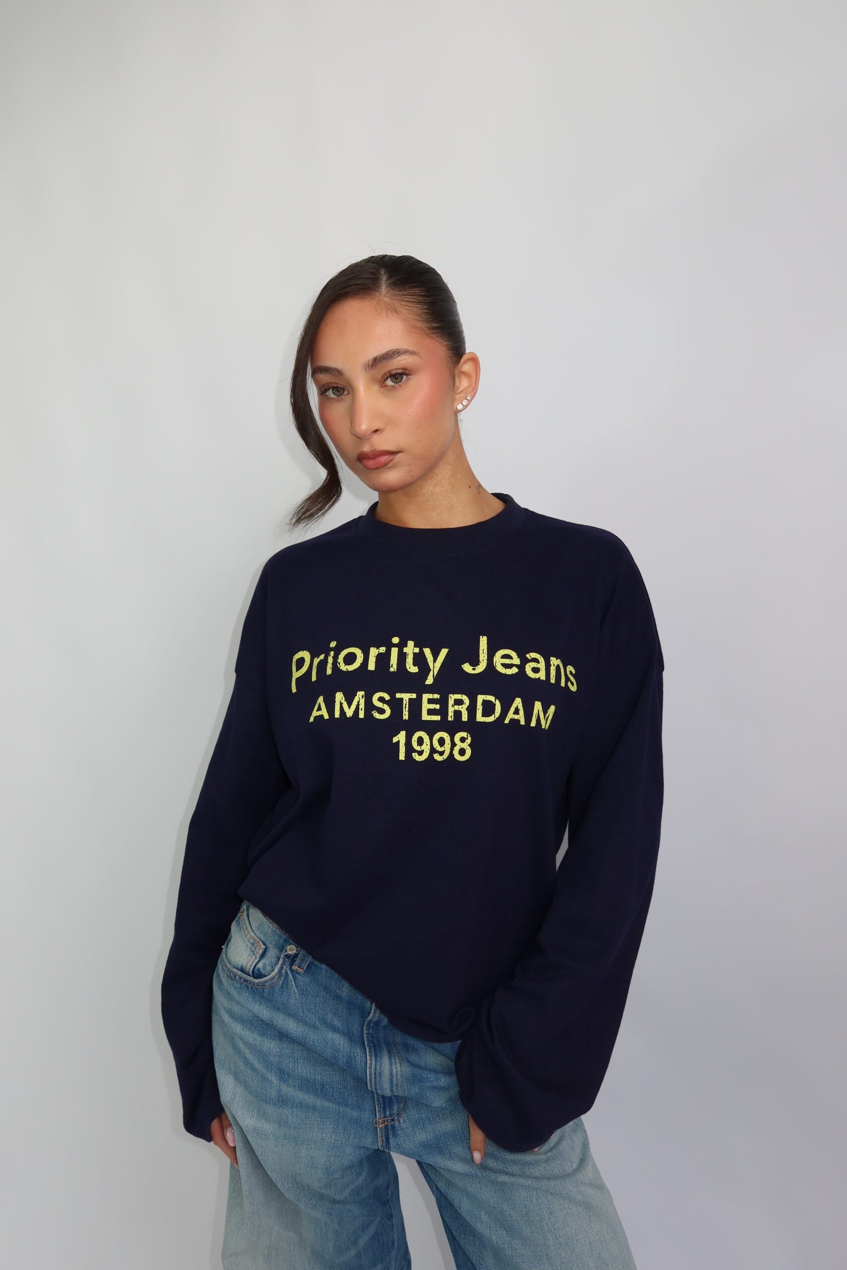 PRIORITY AMSTERDAM LONGSLEEVE NAVY/YELLOW