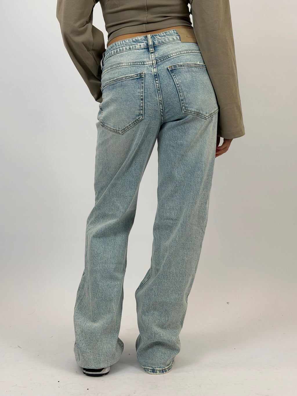 MID WAIST STRETCH WIDE LEG LIGHT BLUE