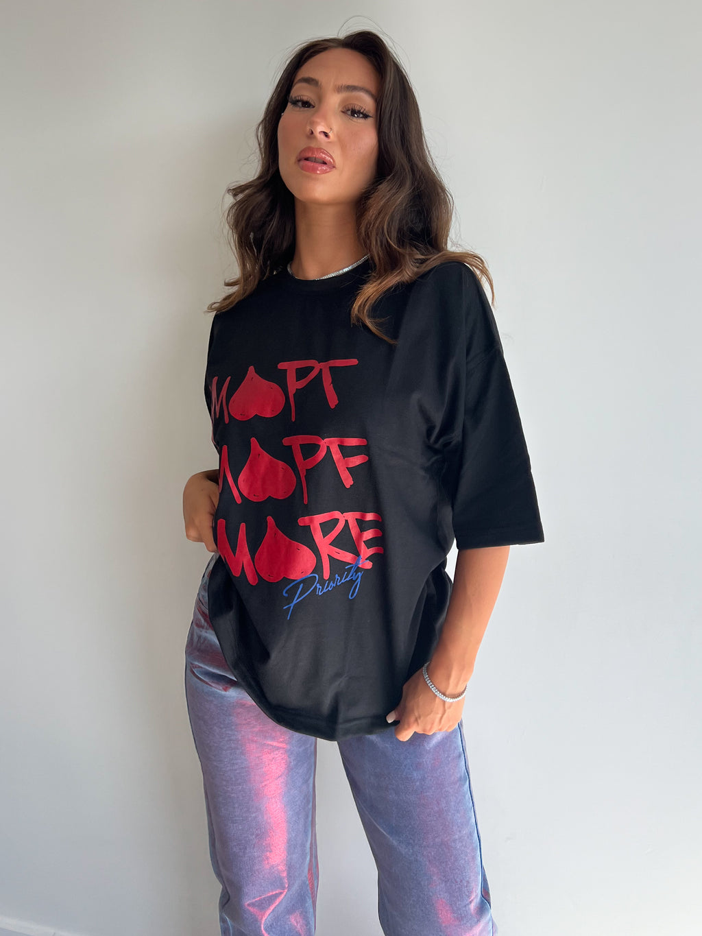 PREMIUM AMORE TEE BLACK/RED