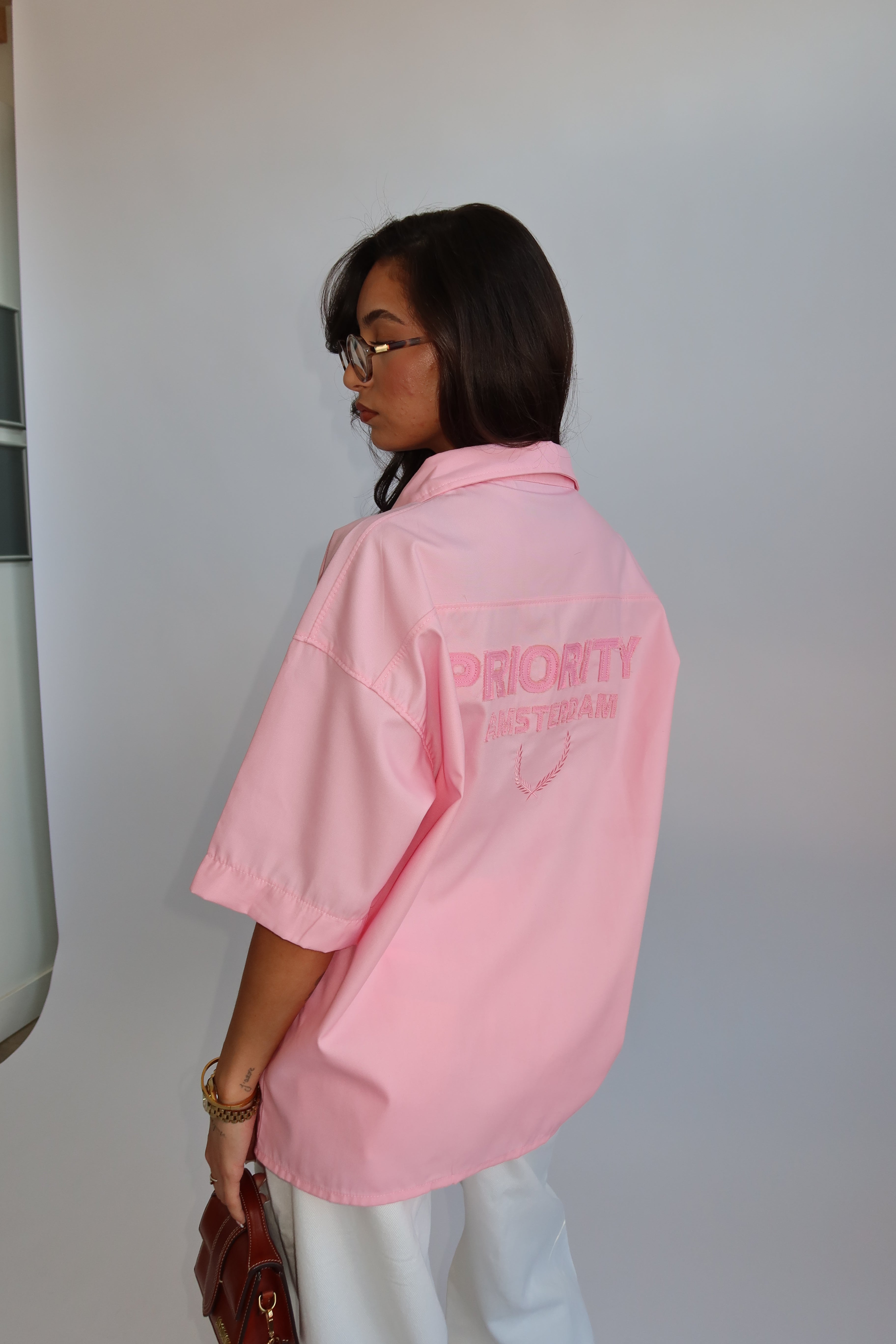 PRIORITY AMSTERDAM BOYFRIEND BLOUSE PINK