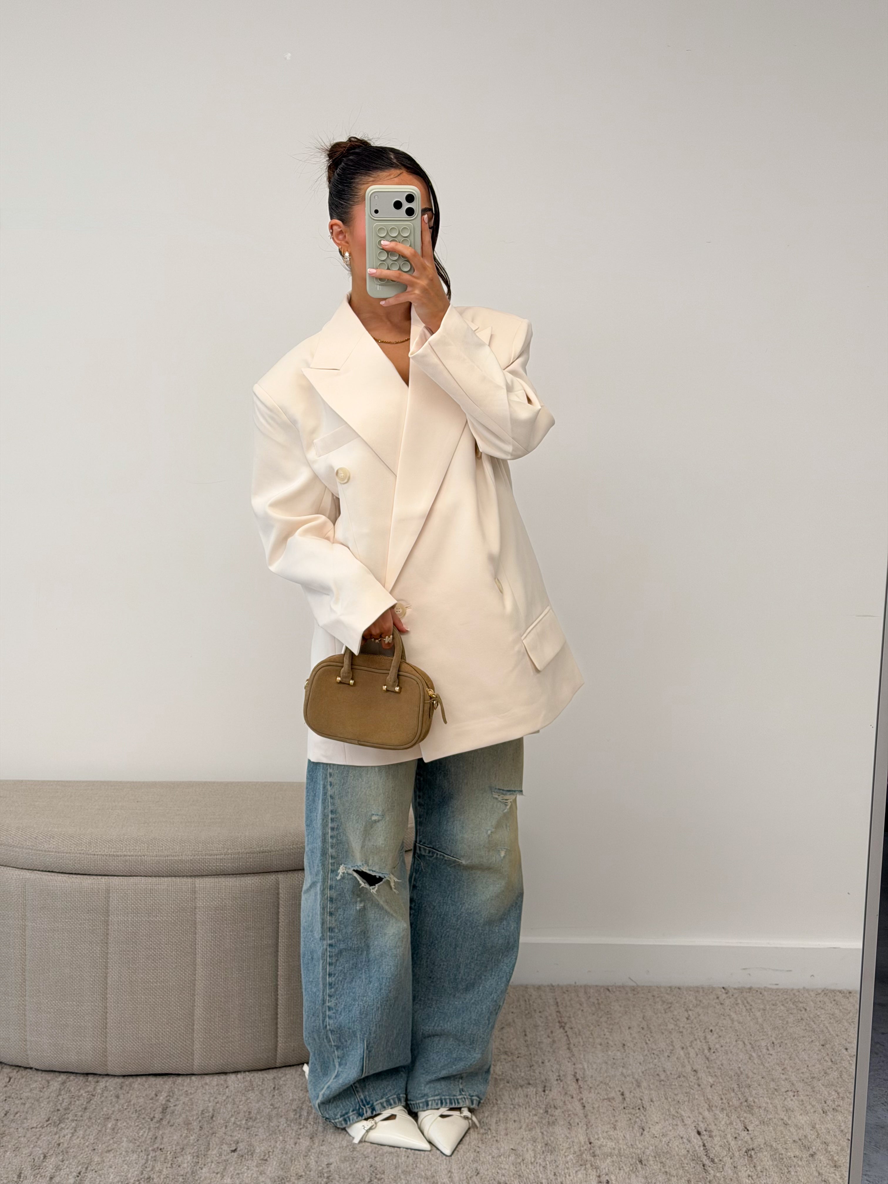BOWIE BAGGY BLAZER CREAM