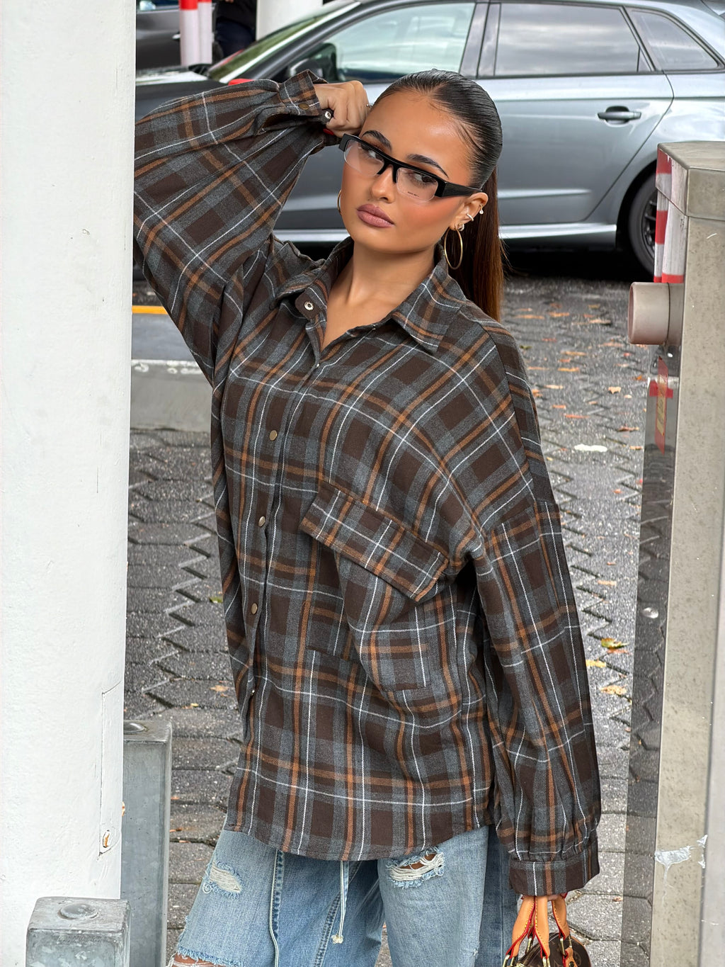 FLANNEL BLUE/CHOCO