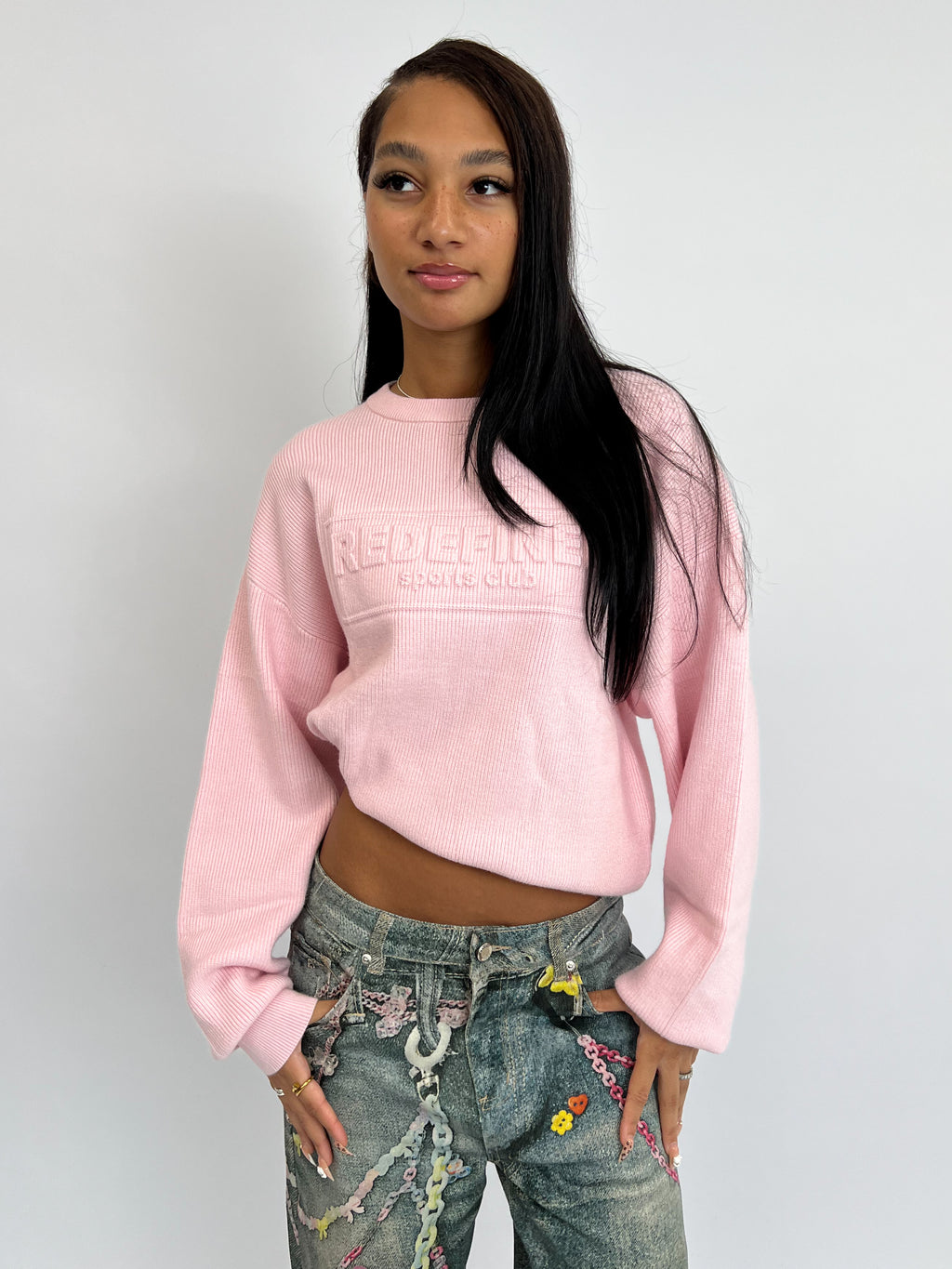 REDEFINED RIBBED KNIT PINK