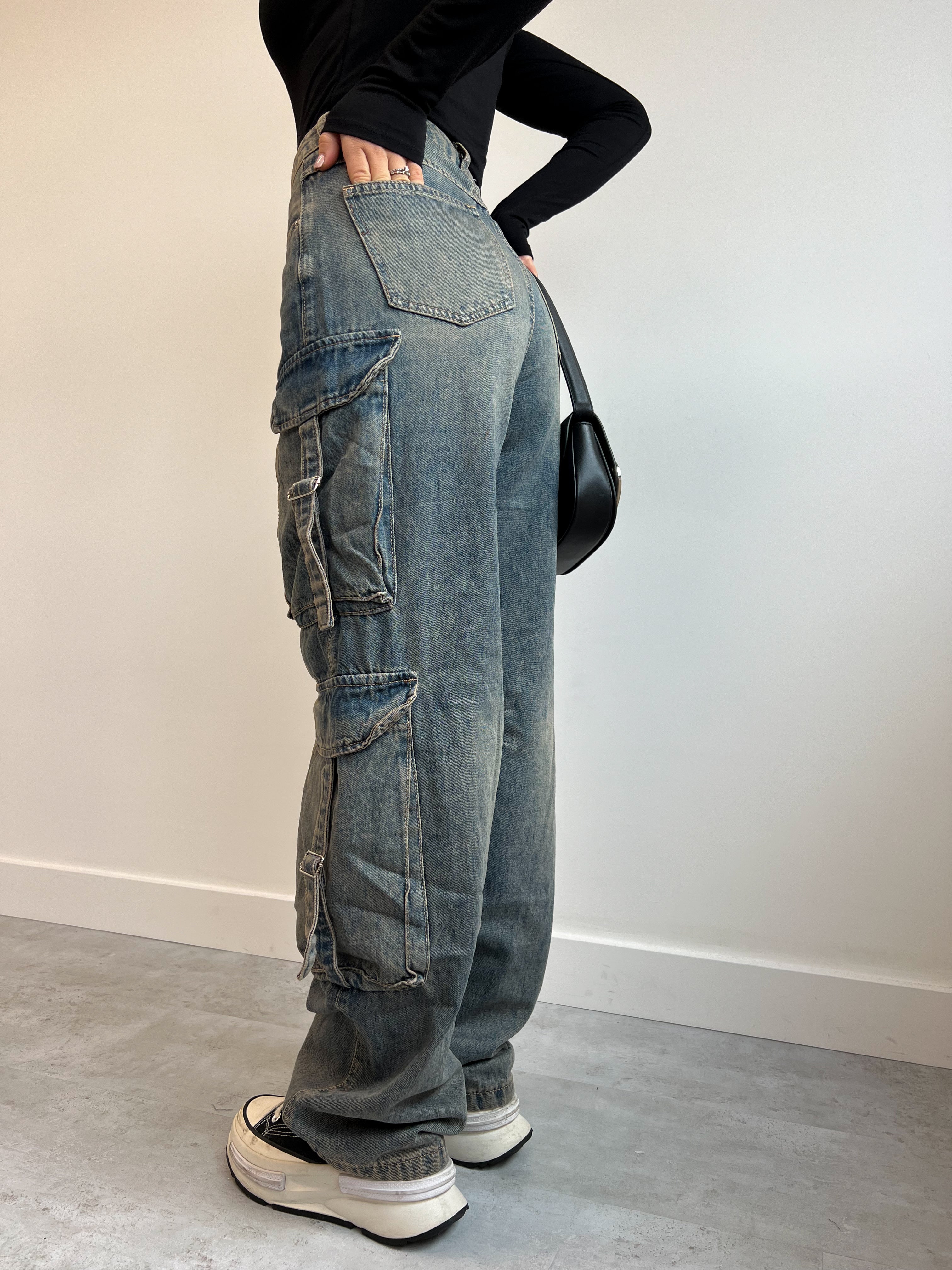 DOUBLE POCKET VINTAGE WASH CARGO