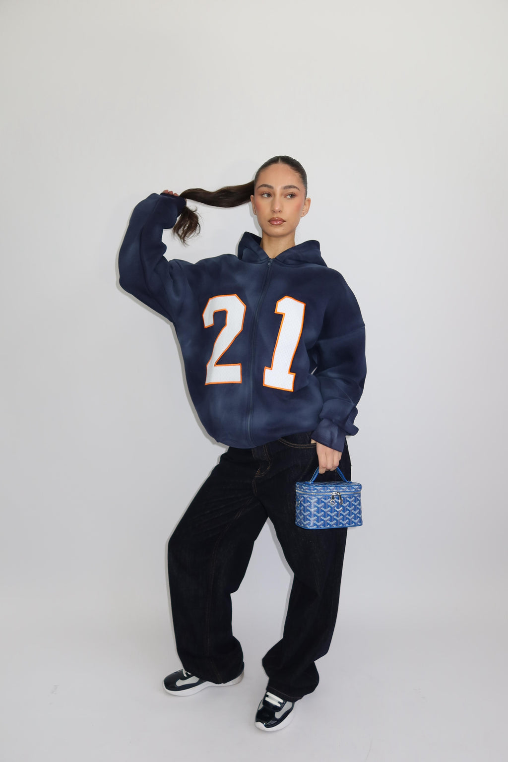 BASEBALL ZIP VEST NAVY/ORANGE