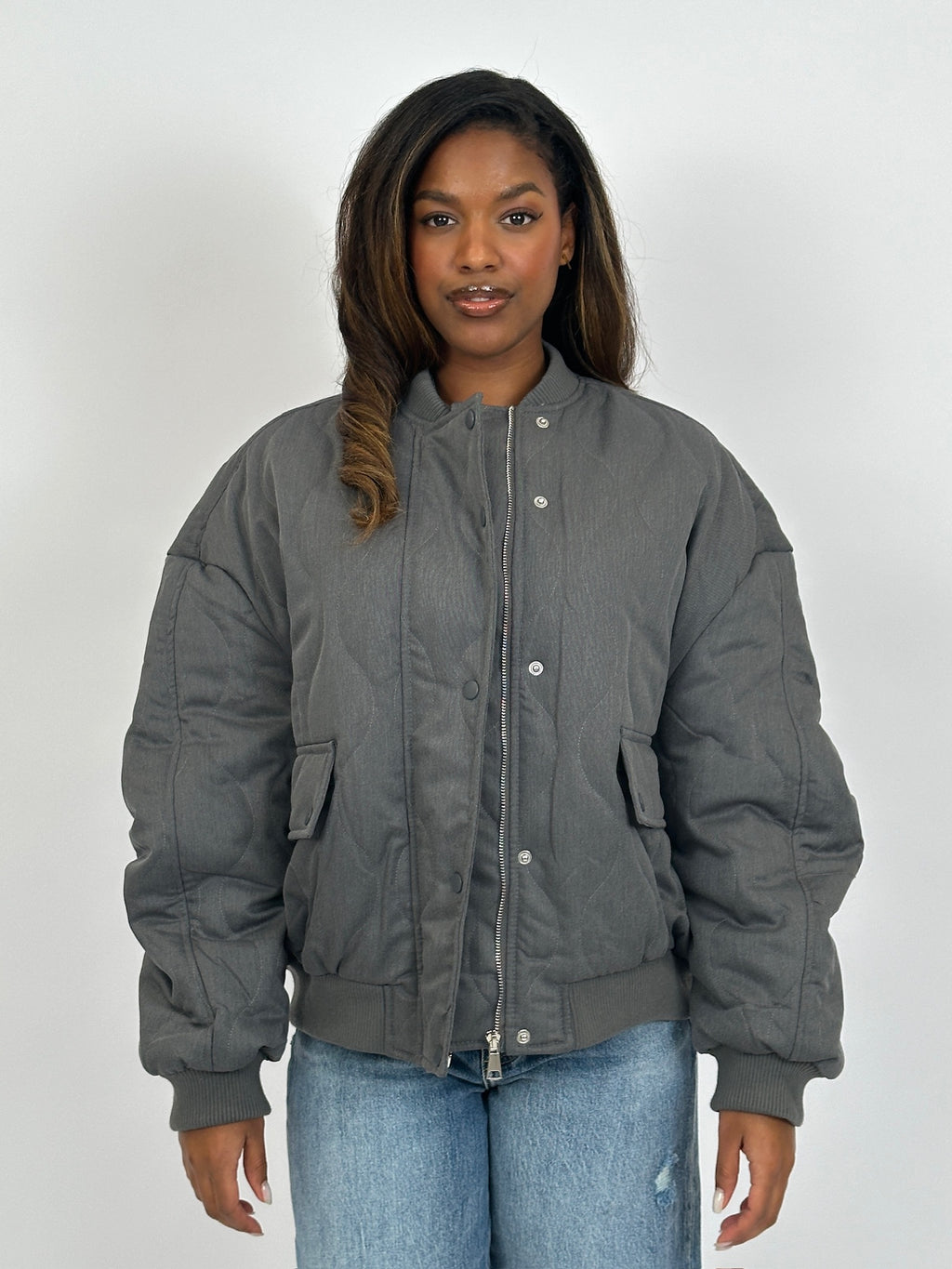 BIBI BOMBER COAT CHARCOAL