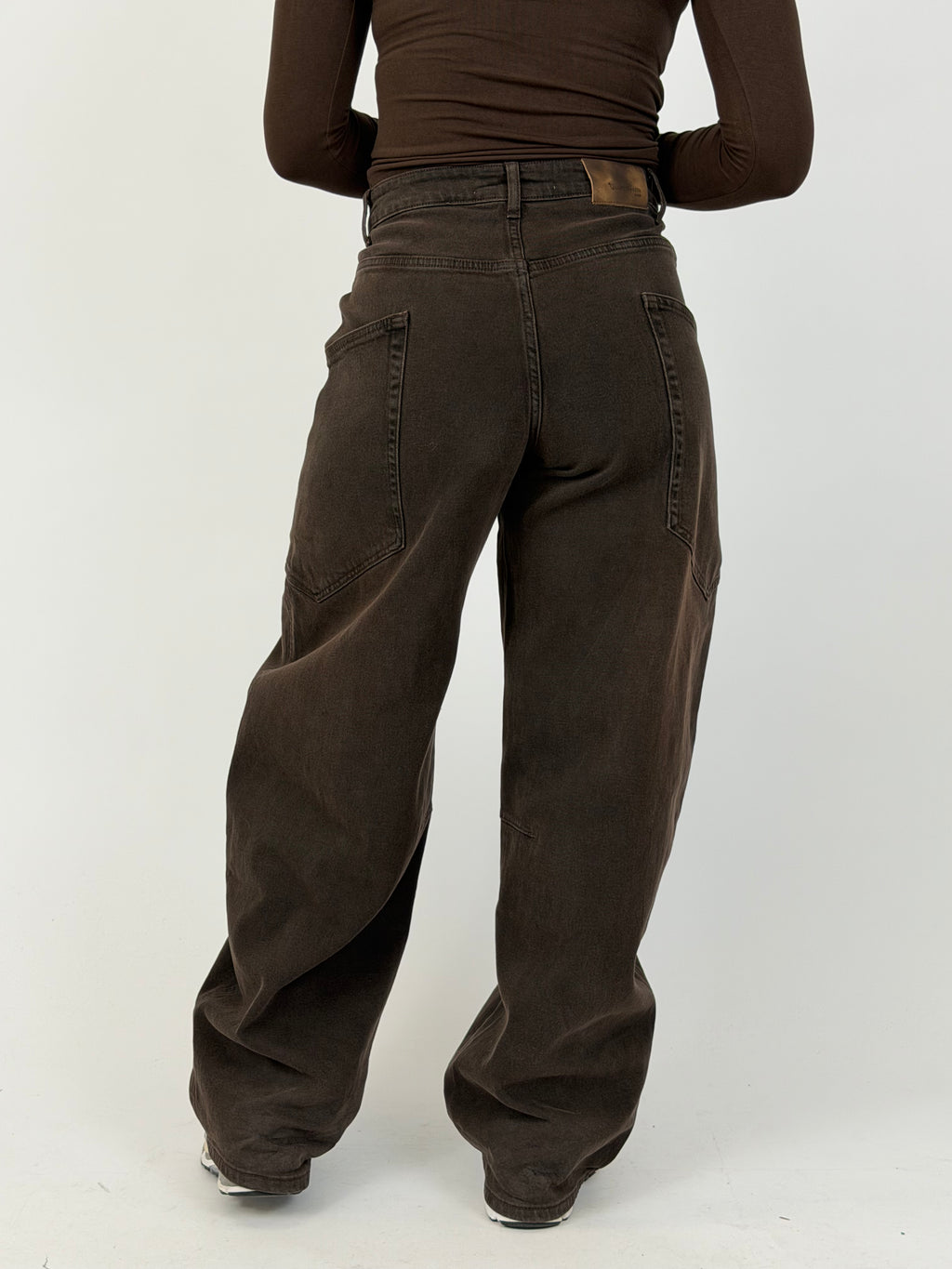 BALLOON FIT STRETCH CARGO CHOCO