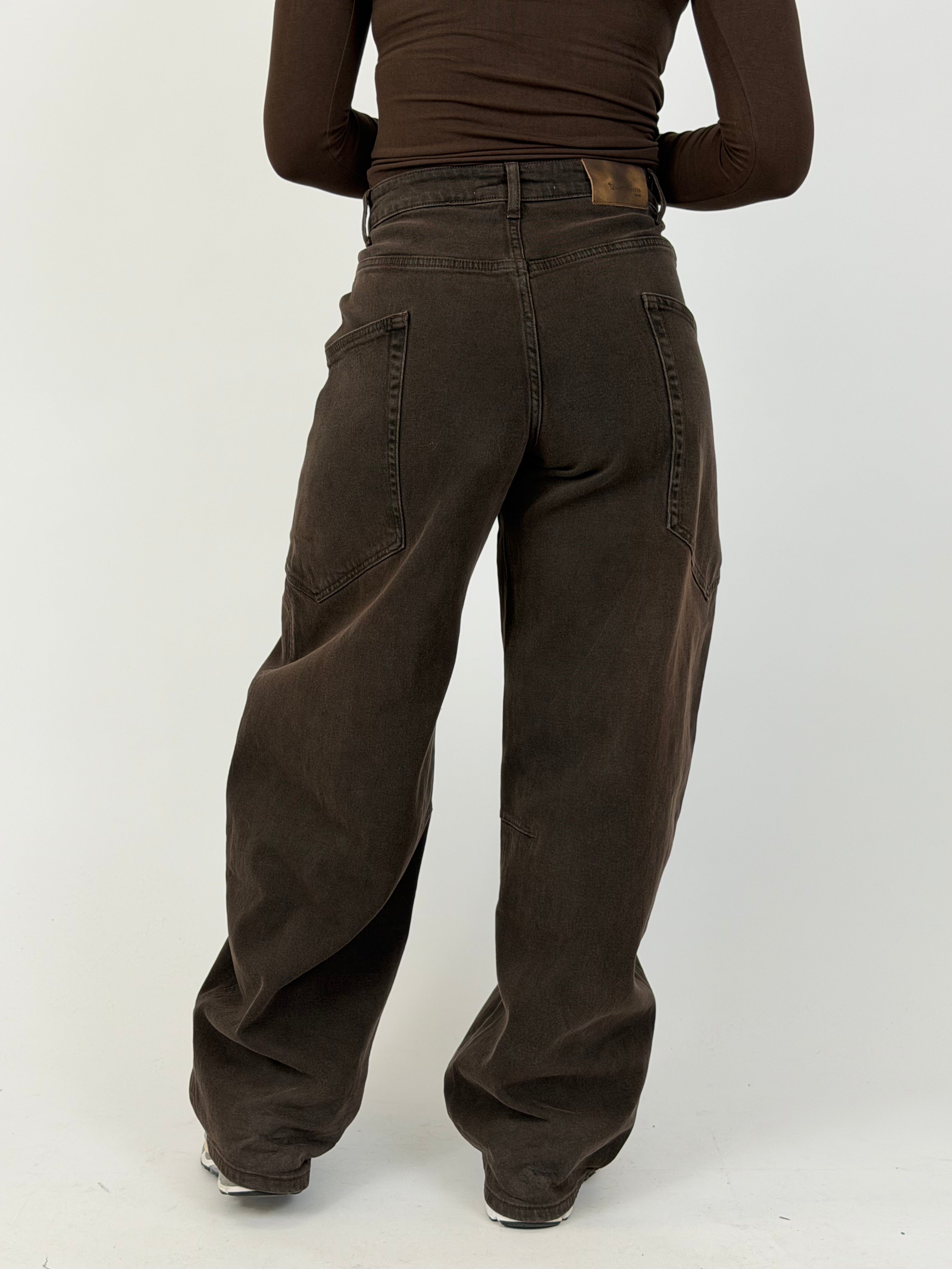 BALLOON FIT STRETCH CARGO CHOCO