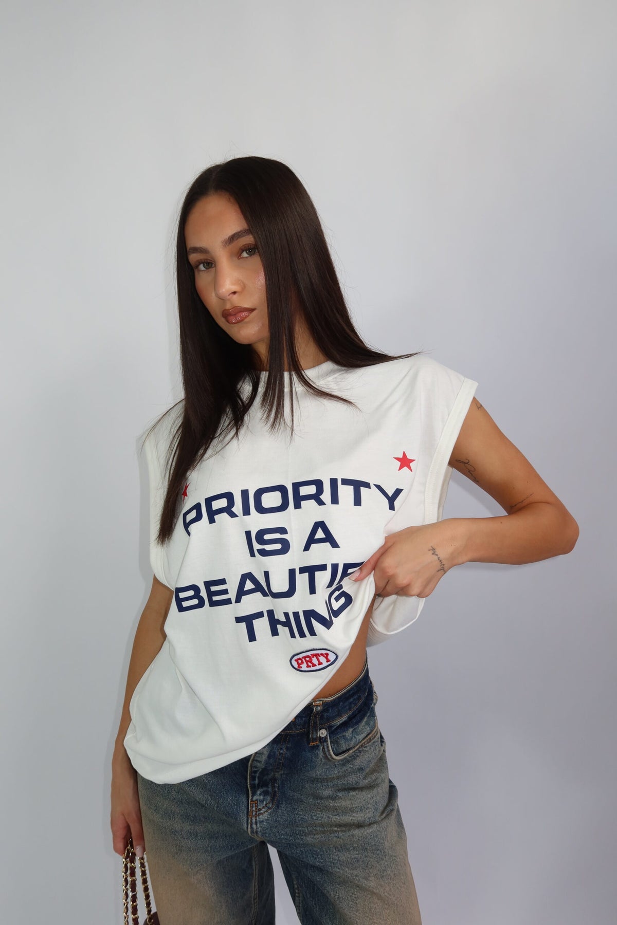 PRIORITY STAR TANK WHITE