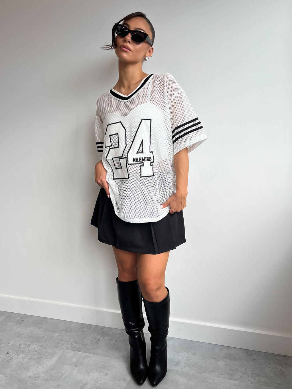 MESH JERSEY WHITE/BLACK