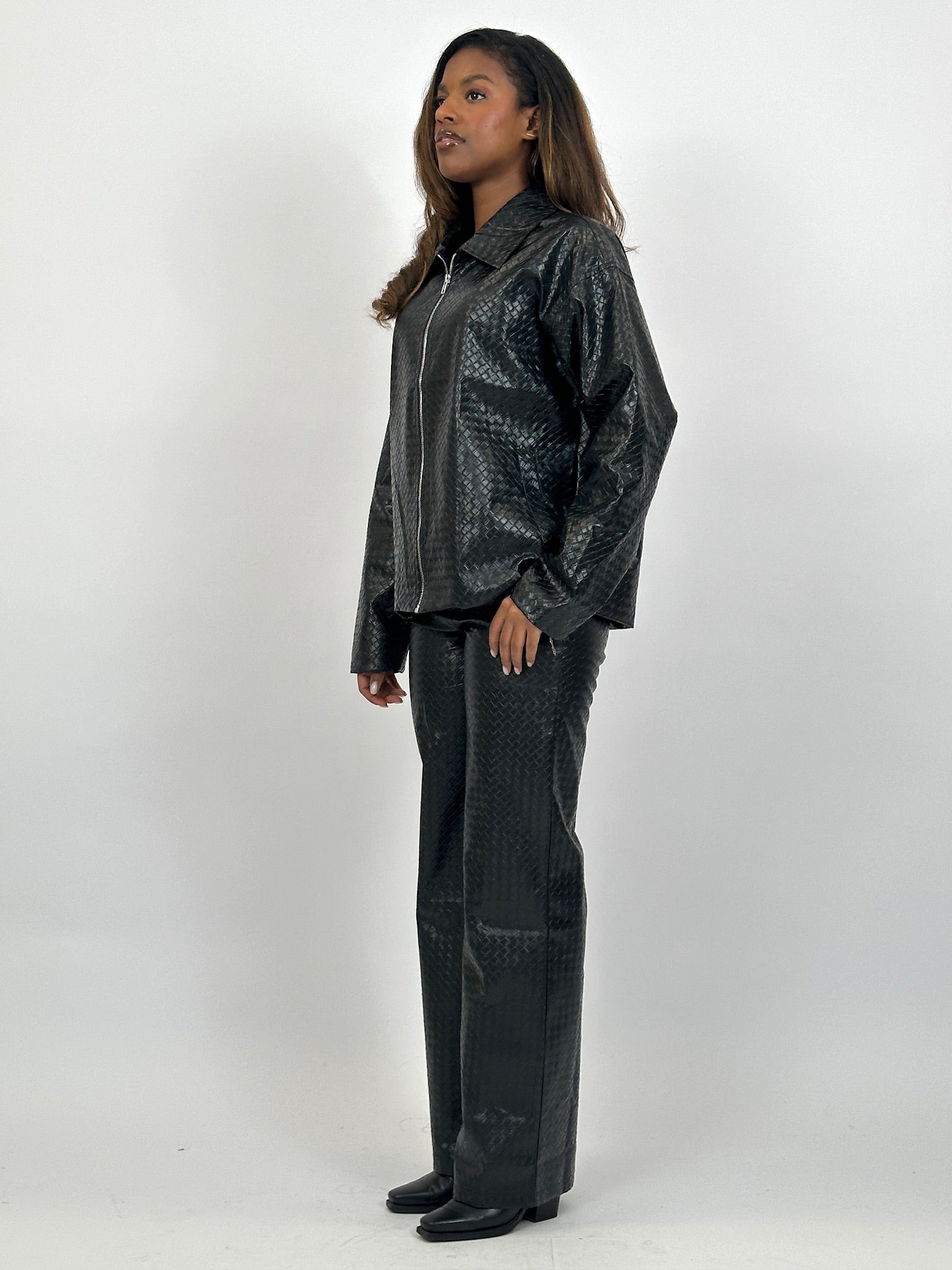 BRAIDED PANTALON BLACK