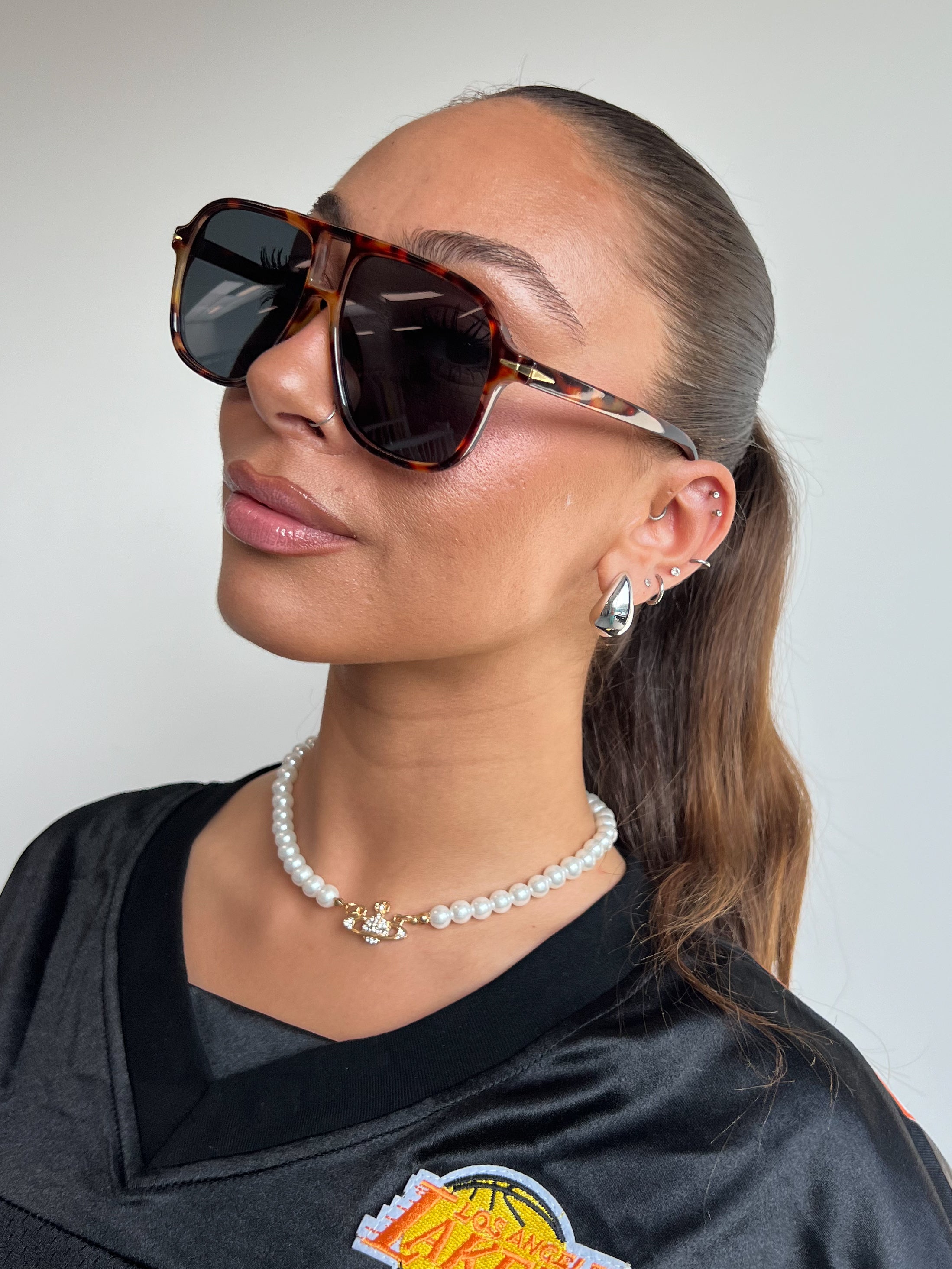 SO EXTRA AVIATOR SHADES BROWN/PANTHER