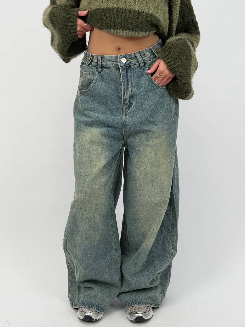 SINCHED WAIST WIDE LEG LIGHT VINTAGE