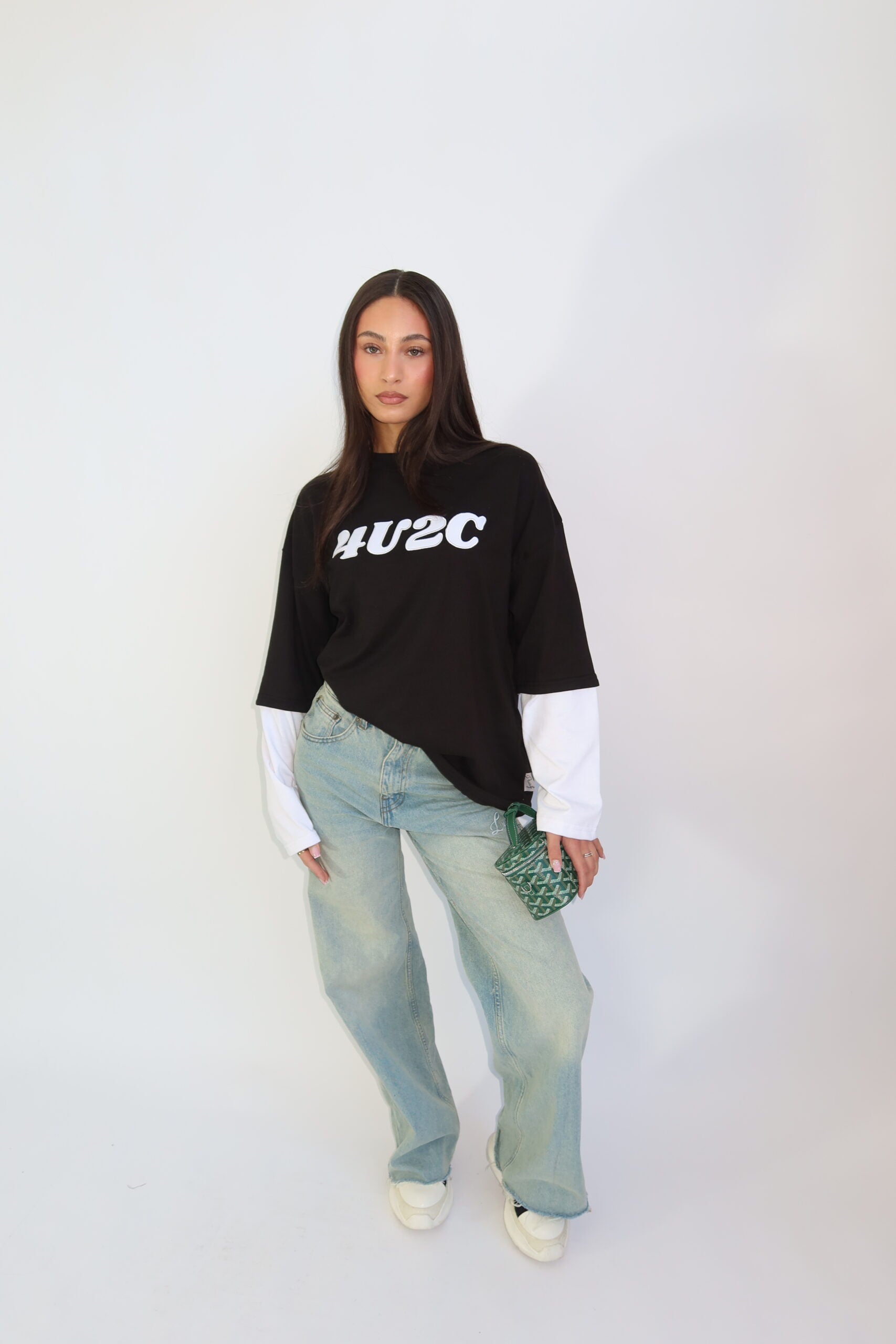 4U2C LONGSLEEVE BLACK/WHITE
