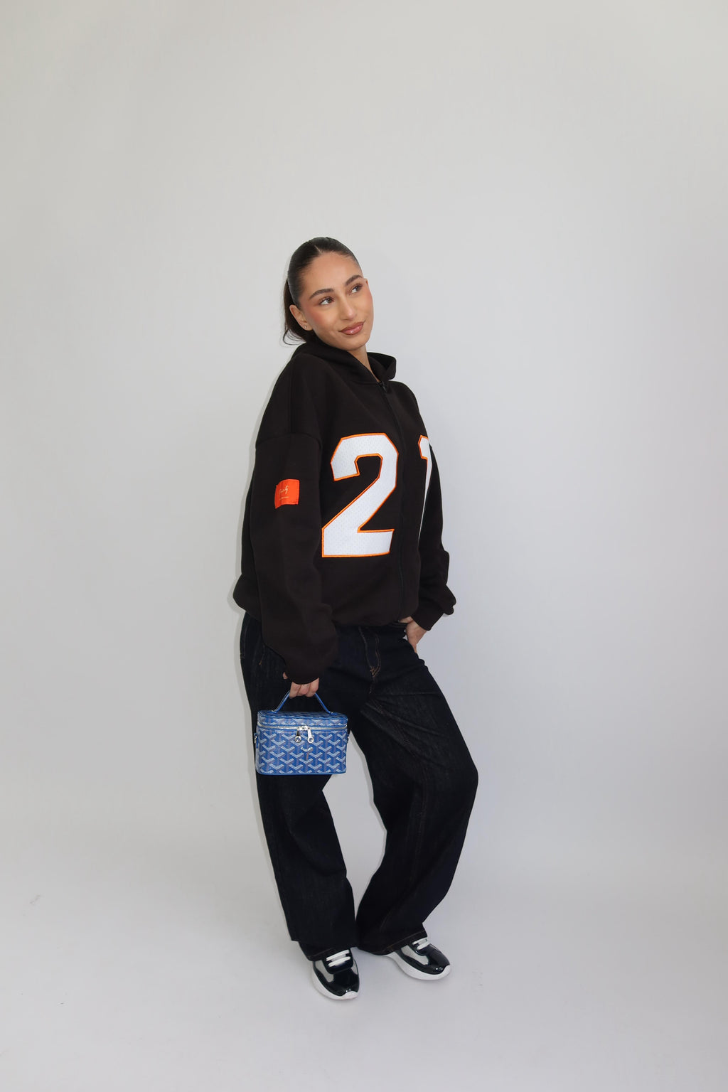 BASEBALL ZIP VEST BLACK/ORANGE