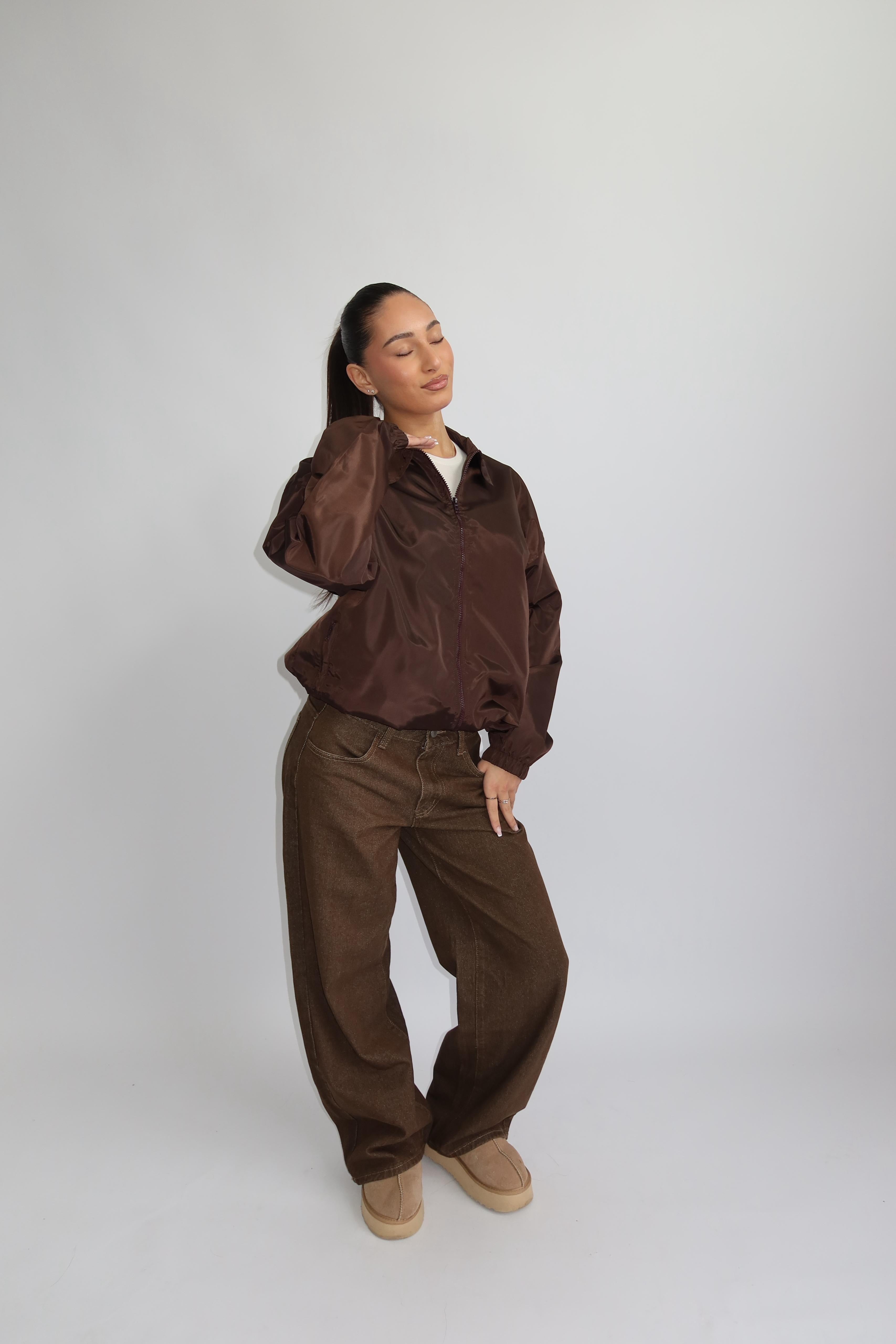 WORK FROM HOME WINDBREAKER JACKET CHOCO