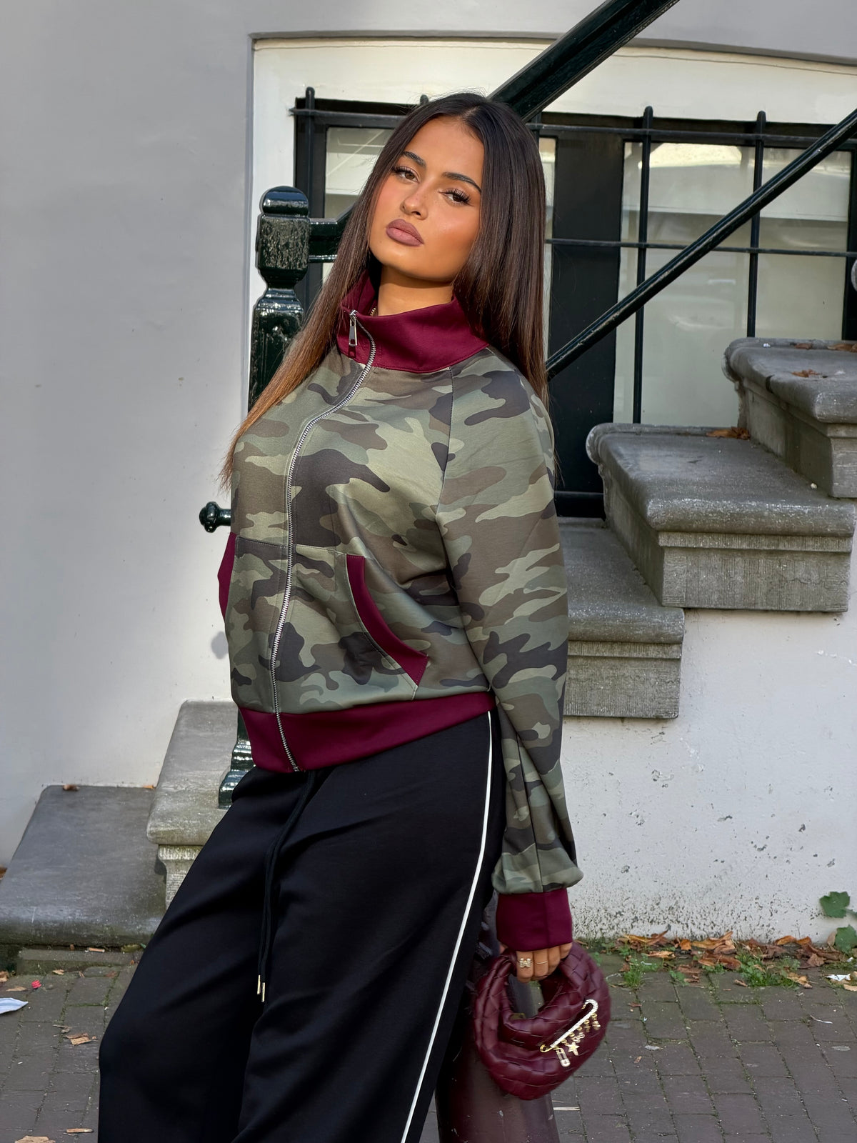 ARMY CARDIGAN BORDEAUX