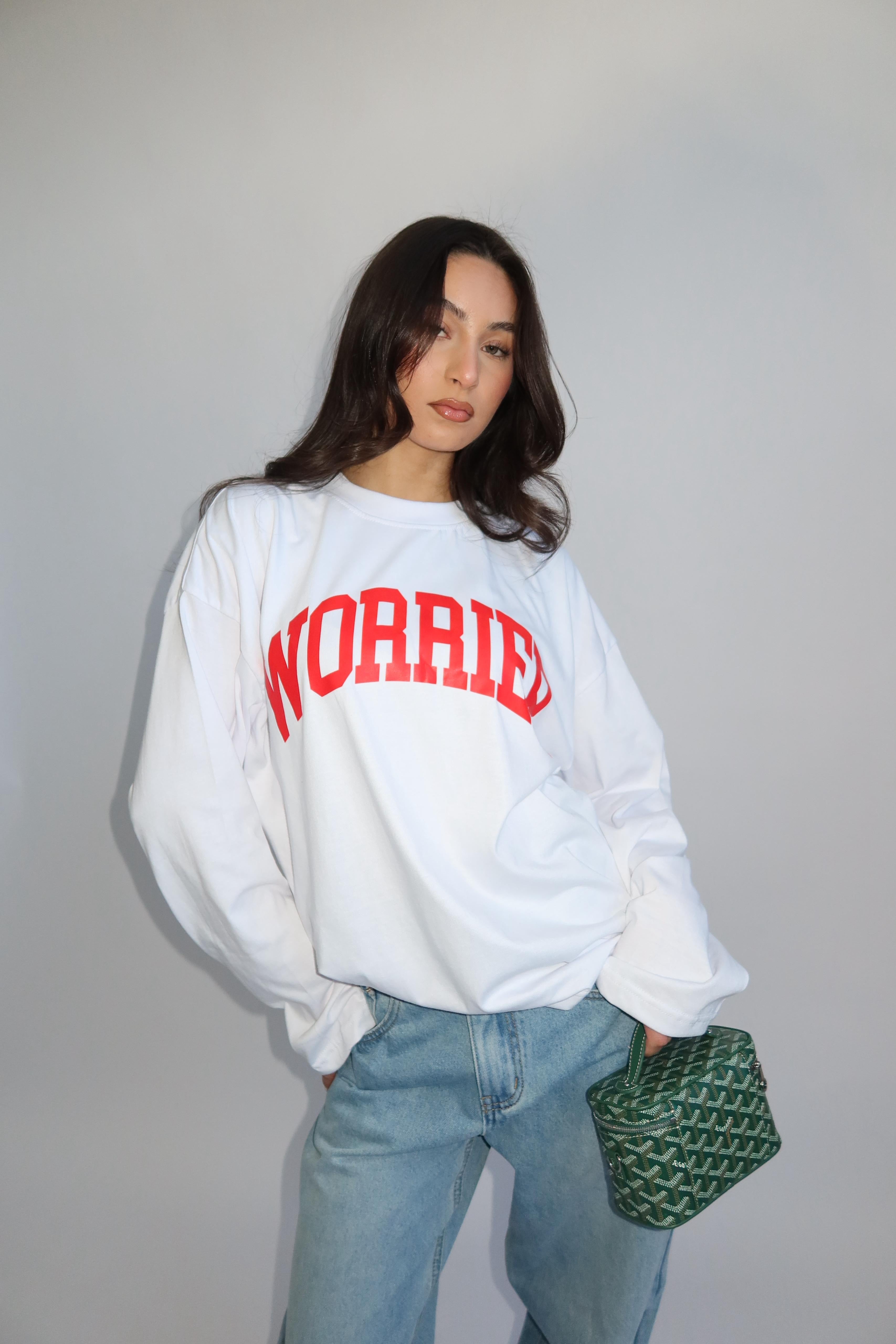 WORRIER LONGSLEEVE WHITE/RED PRE ORDER