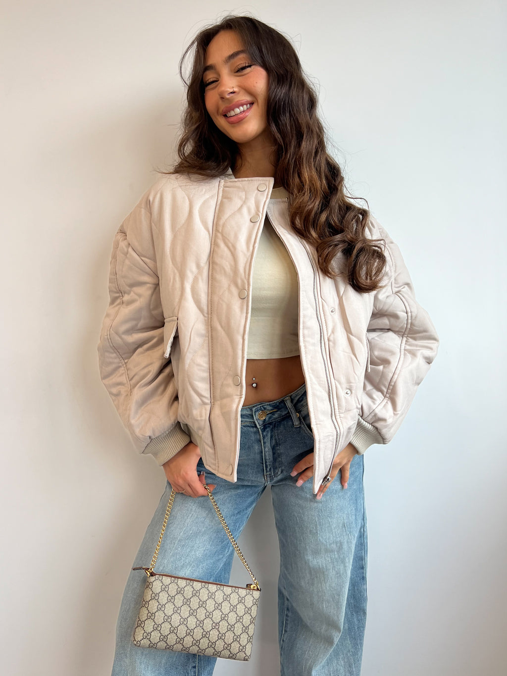 BIBI BOMBER COAT BEIGE