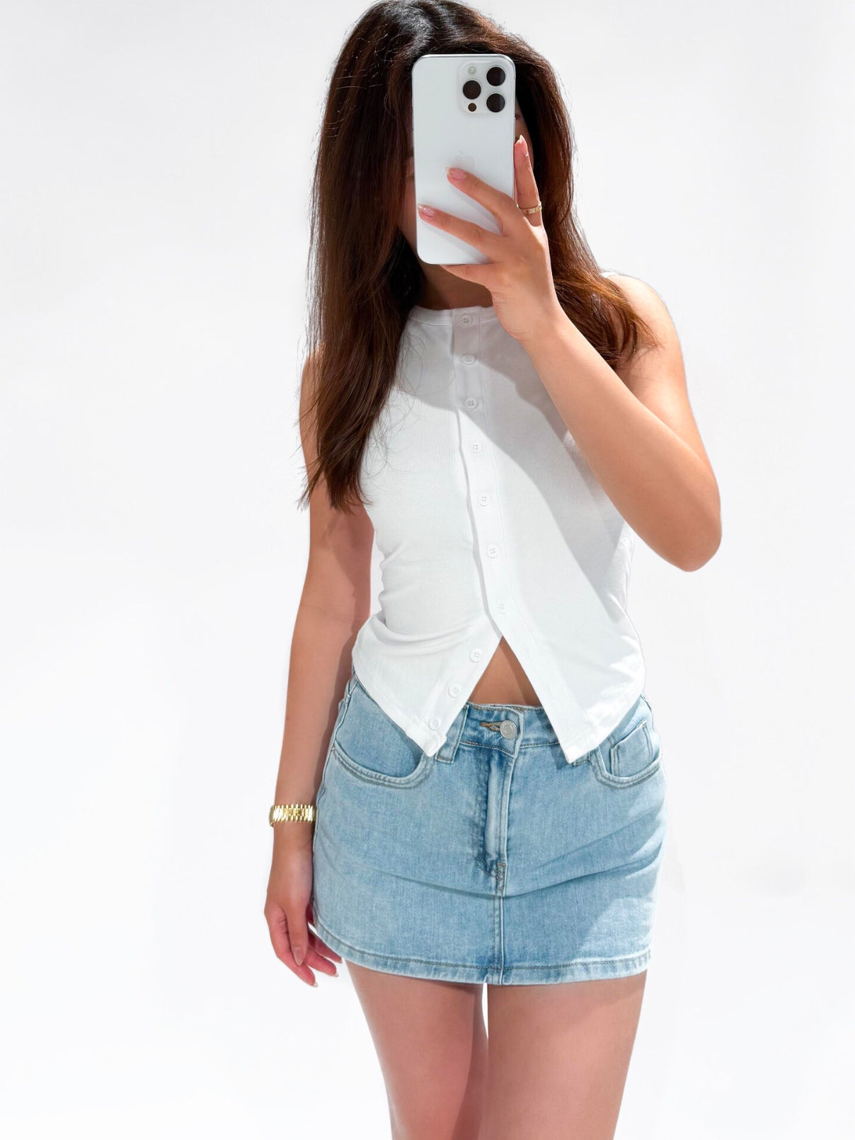SOLANGE CARDIGAN TOP WHITE