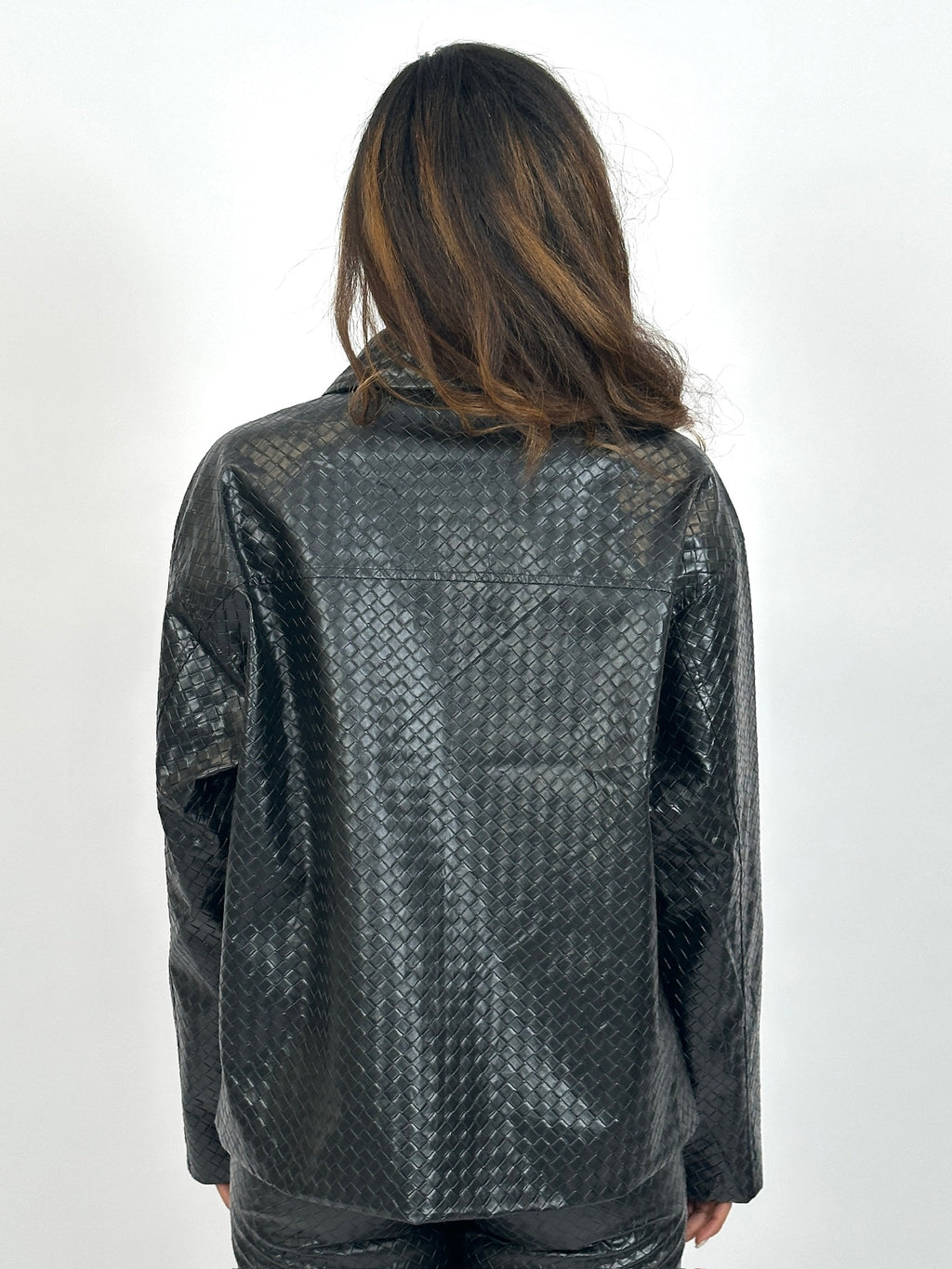 BRAIDED ZIP JACKET BLACK