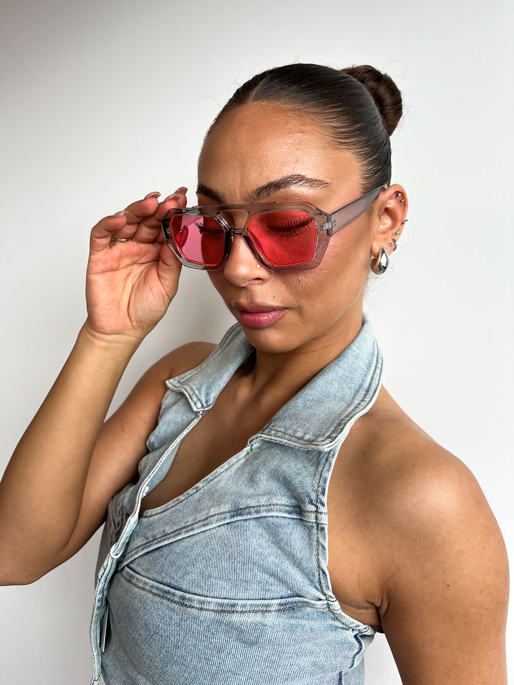 JADE SUNNIES GREY/PINK