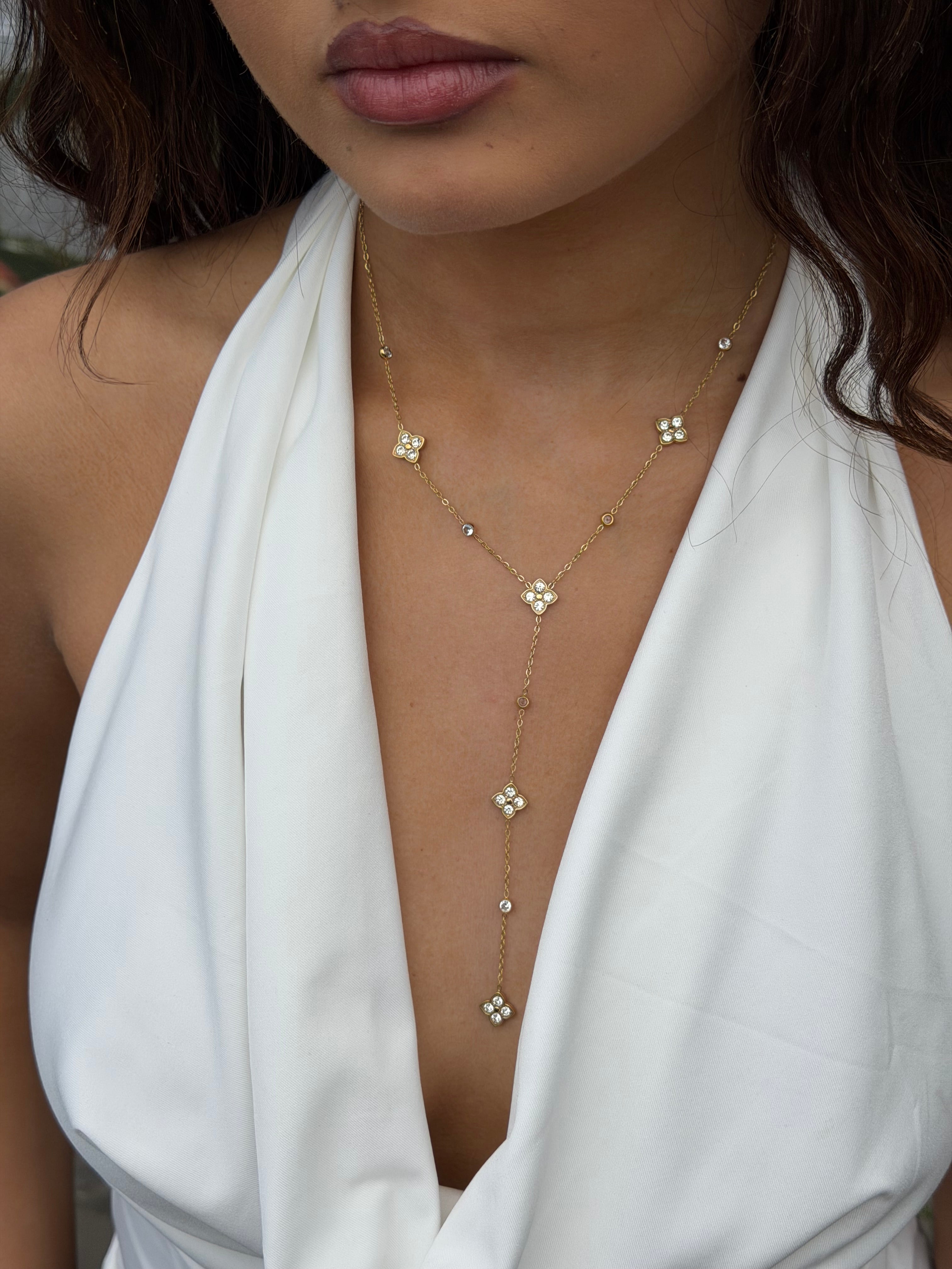 CLOVER DROP NECKLACE