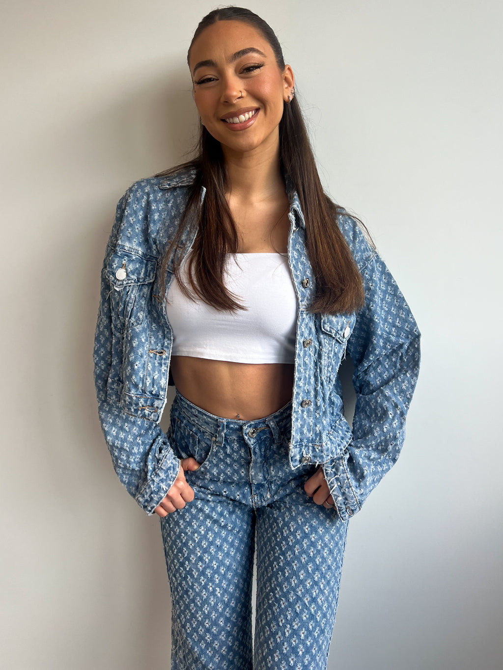 PATTERN DENIM JACKET