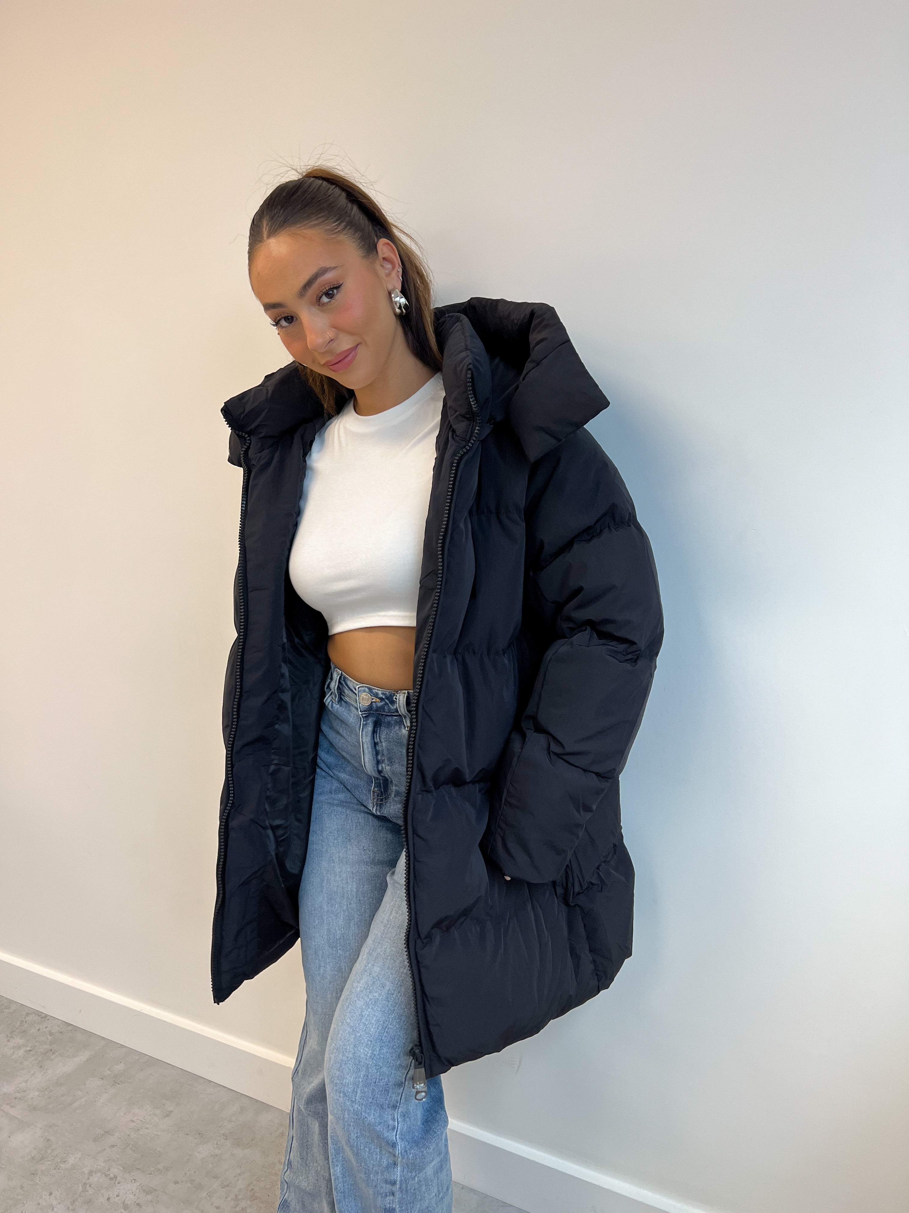 MIDI PUFFER COAT 2.0 BLACK