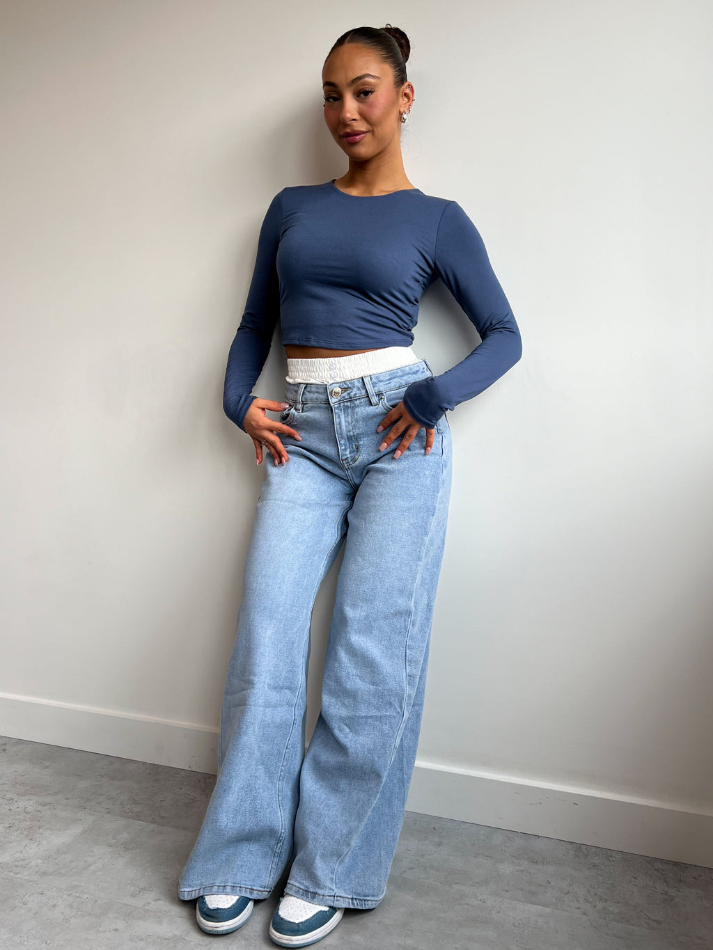 BOXER WIDE LEG JEANS BLUE