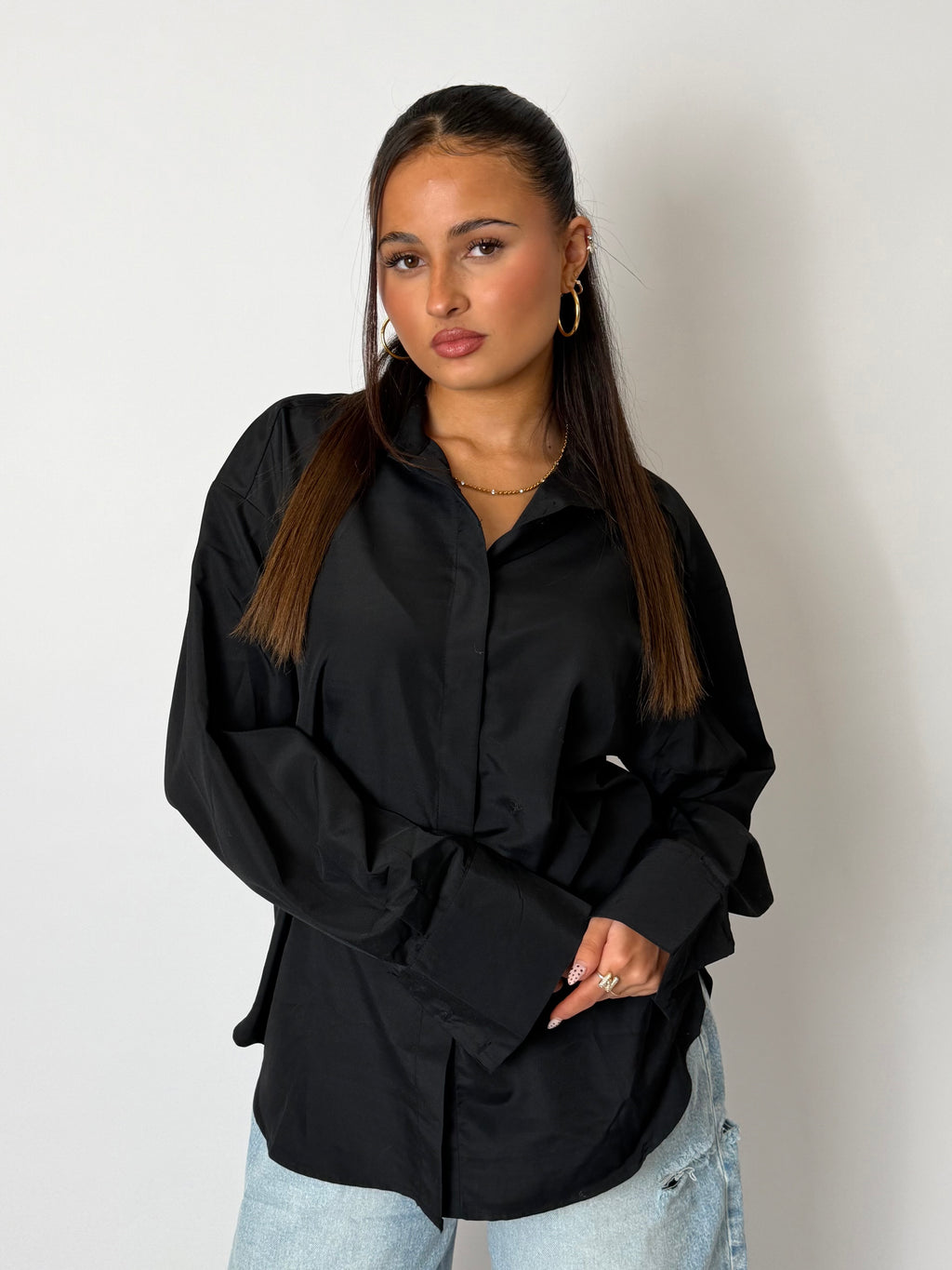 GINA BASIC BLOUSE BLACK