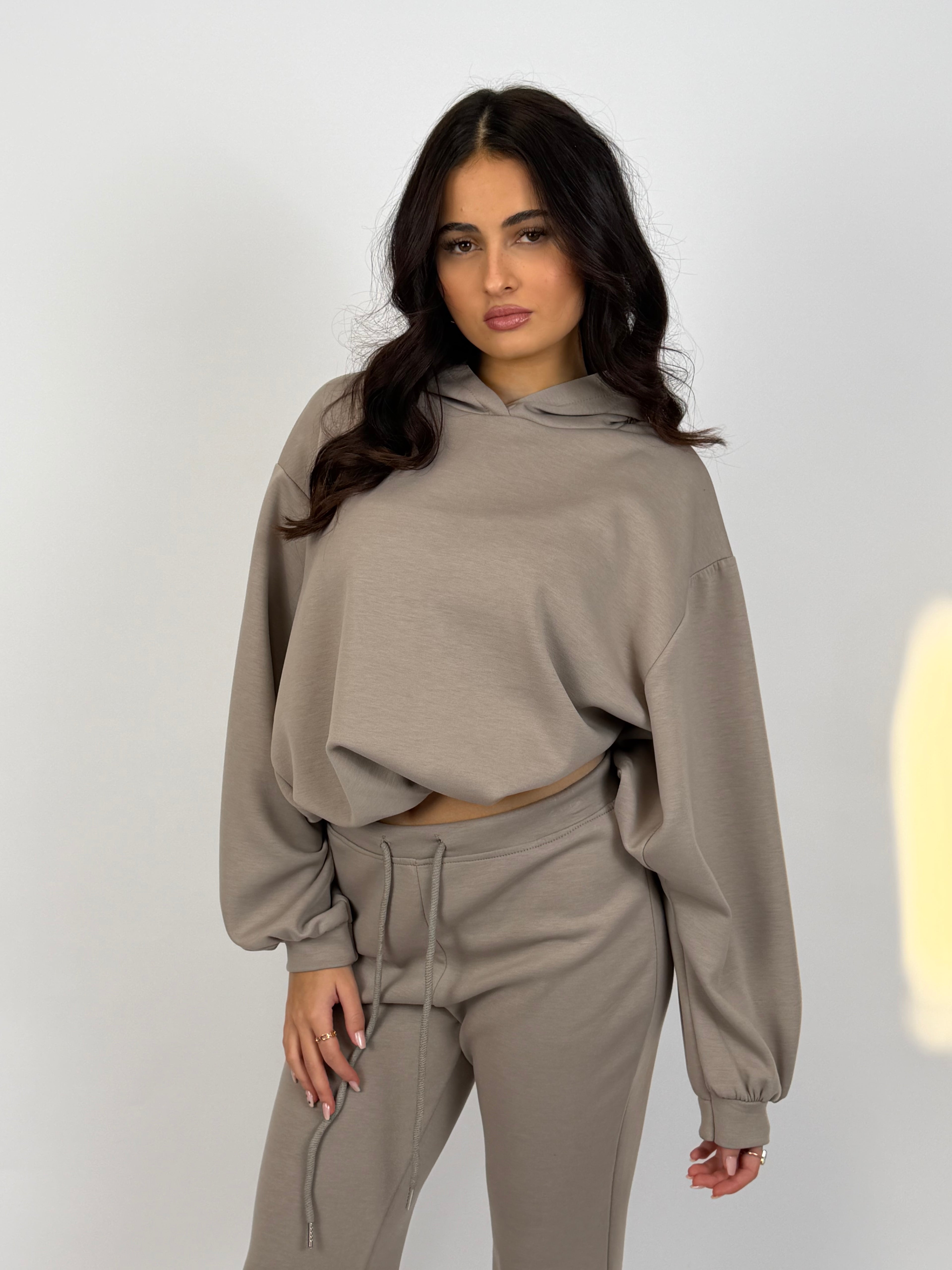 ULTRA SOFT HOODIE SET TAUPE