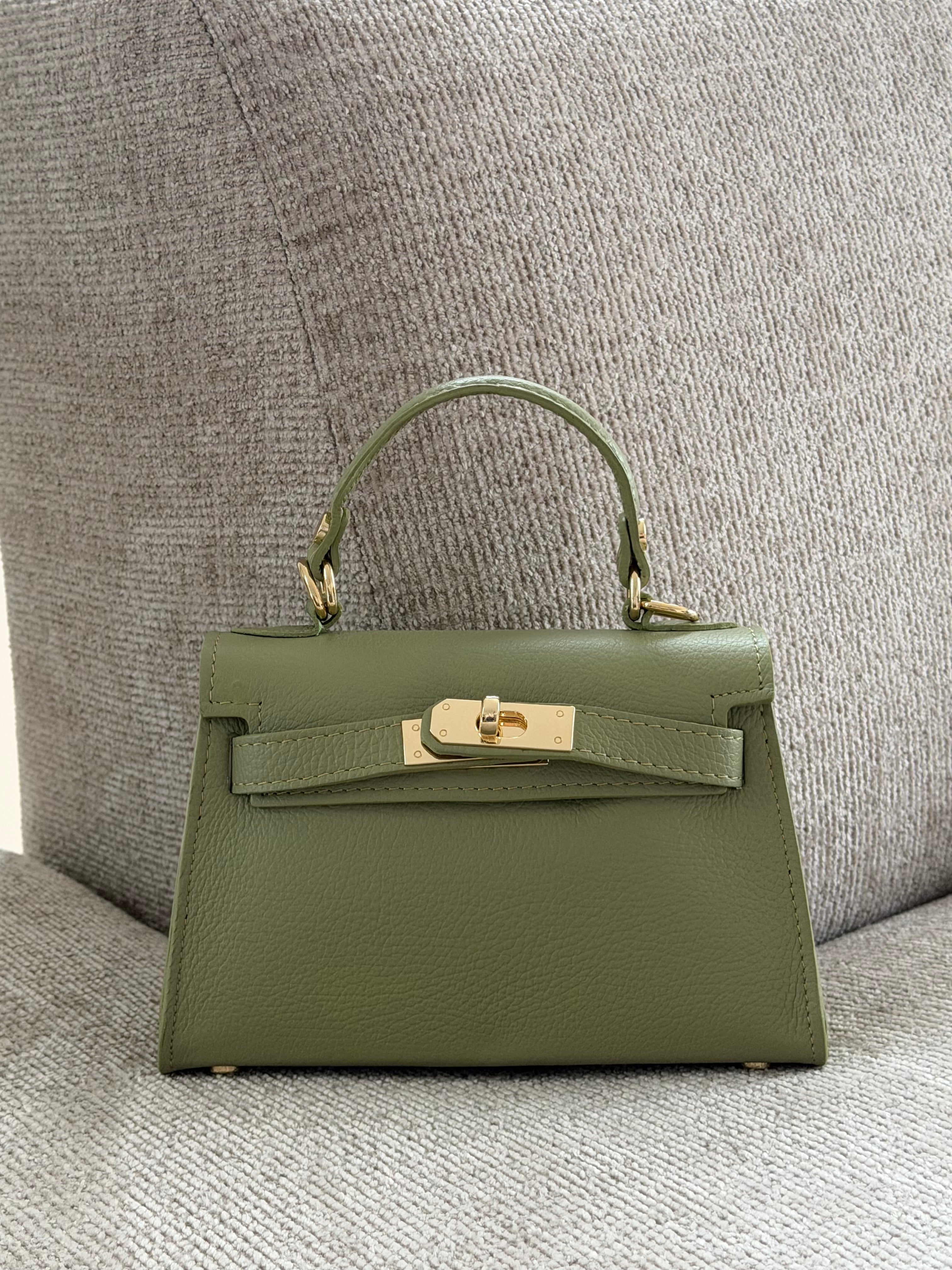 HERMY BAG LEATHER SAGE GREEN