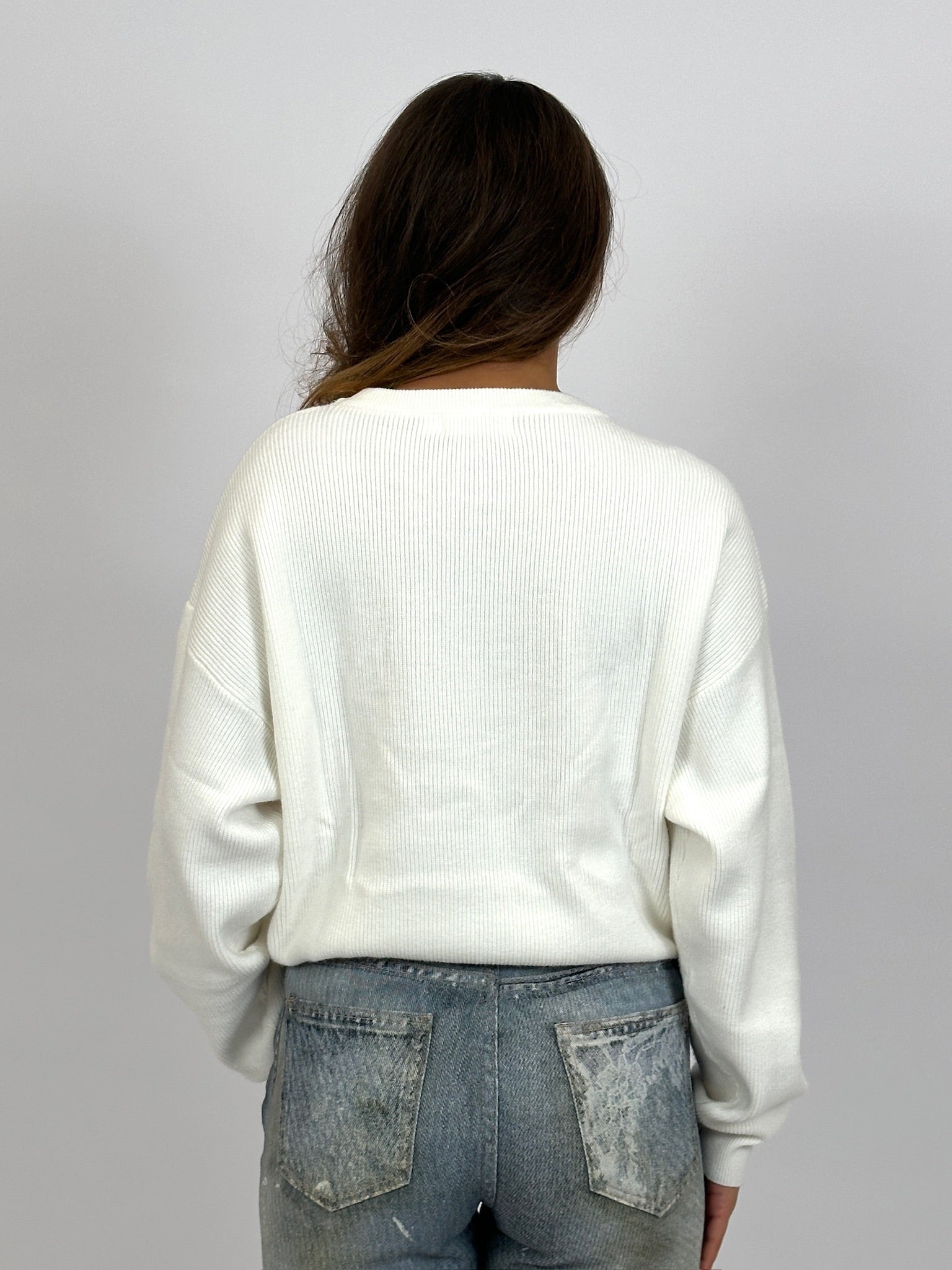 REDEFINED RIBBED KNIT WHITE