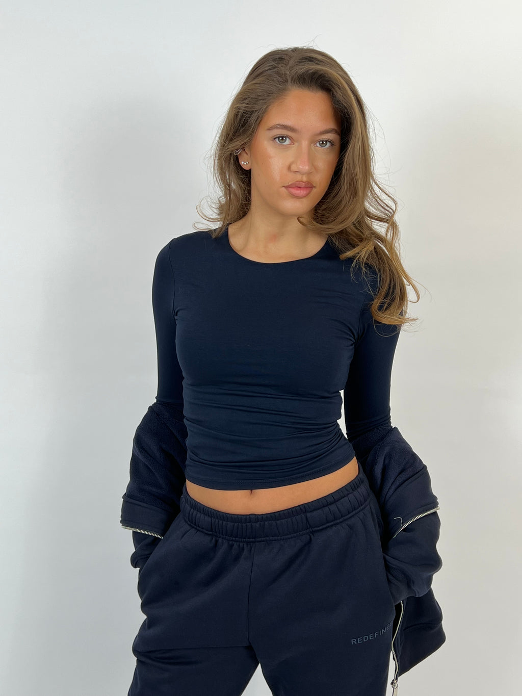 LEELA LONG BASIC NAVY