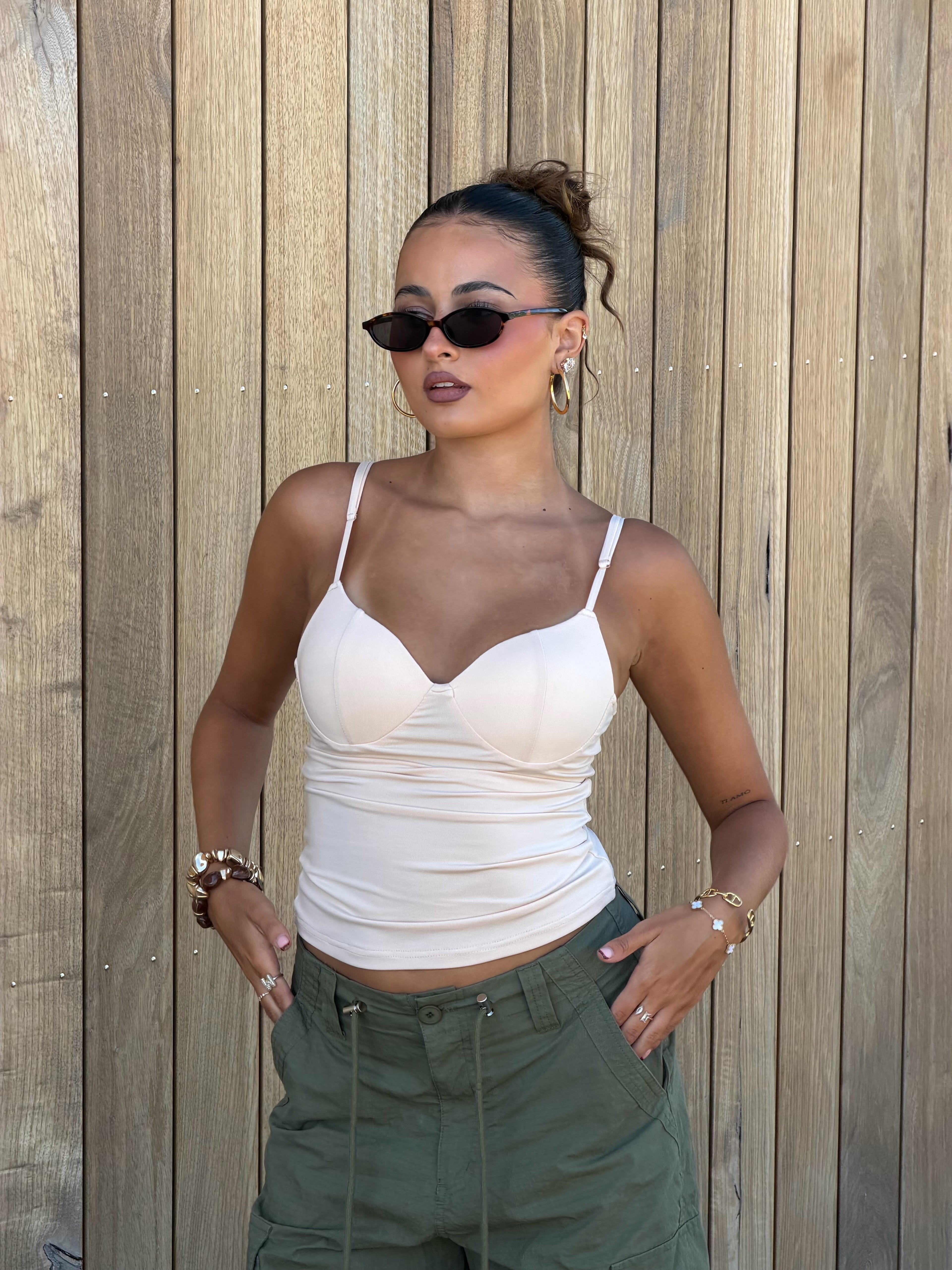 PADDED SNATCH TOP NUDE
