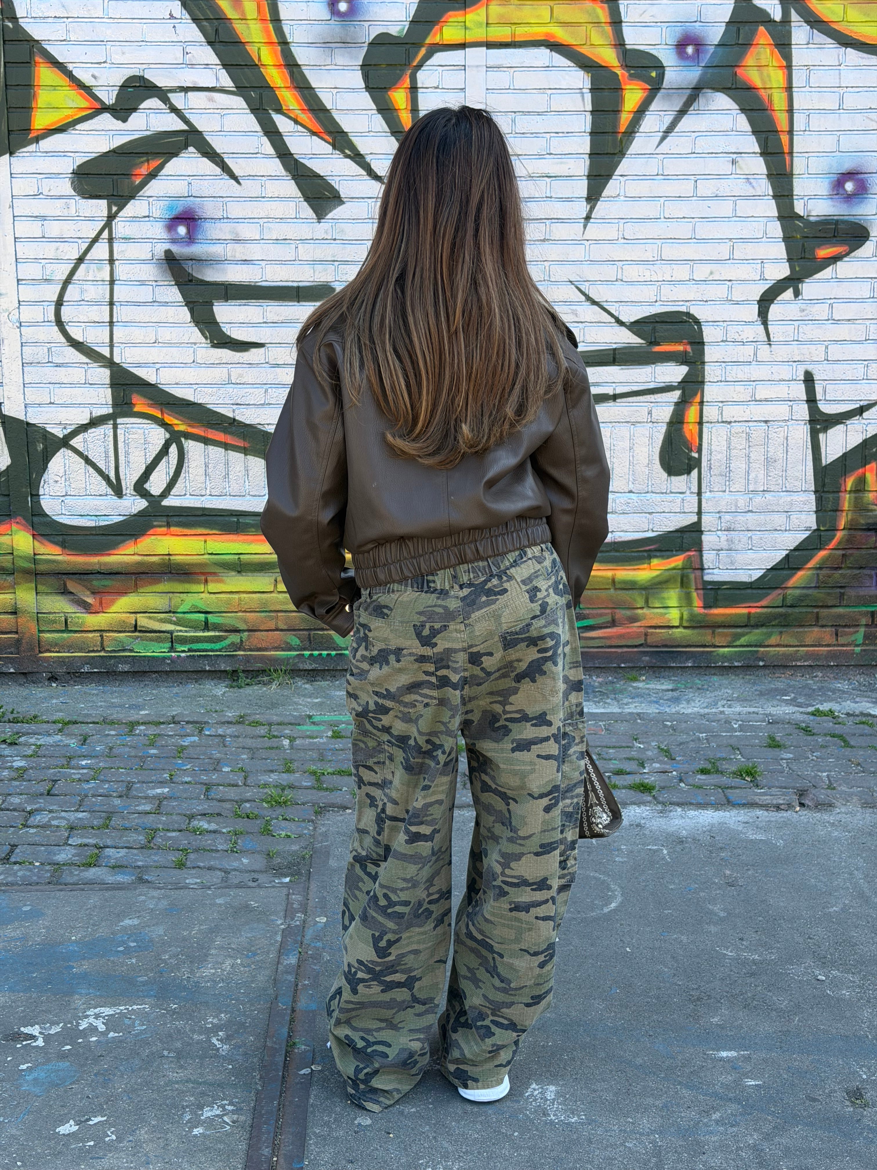 CAMO WASHED CARGO GREEN