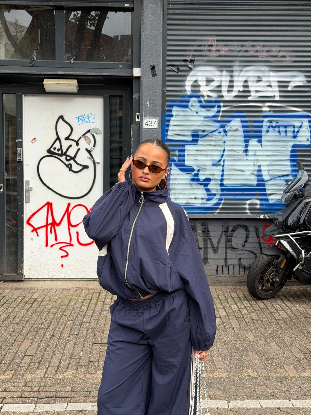 GINA WINDBREAKER TRACKSUIT NAVY
