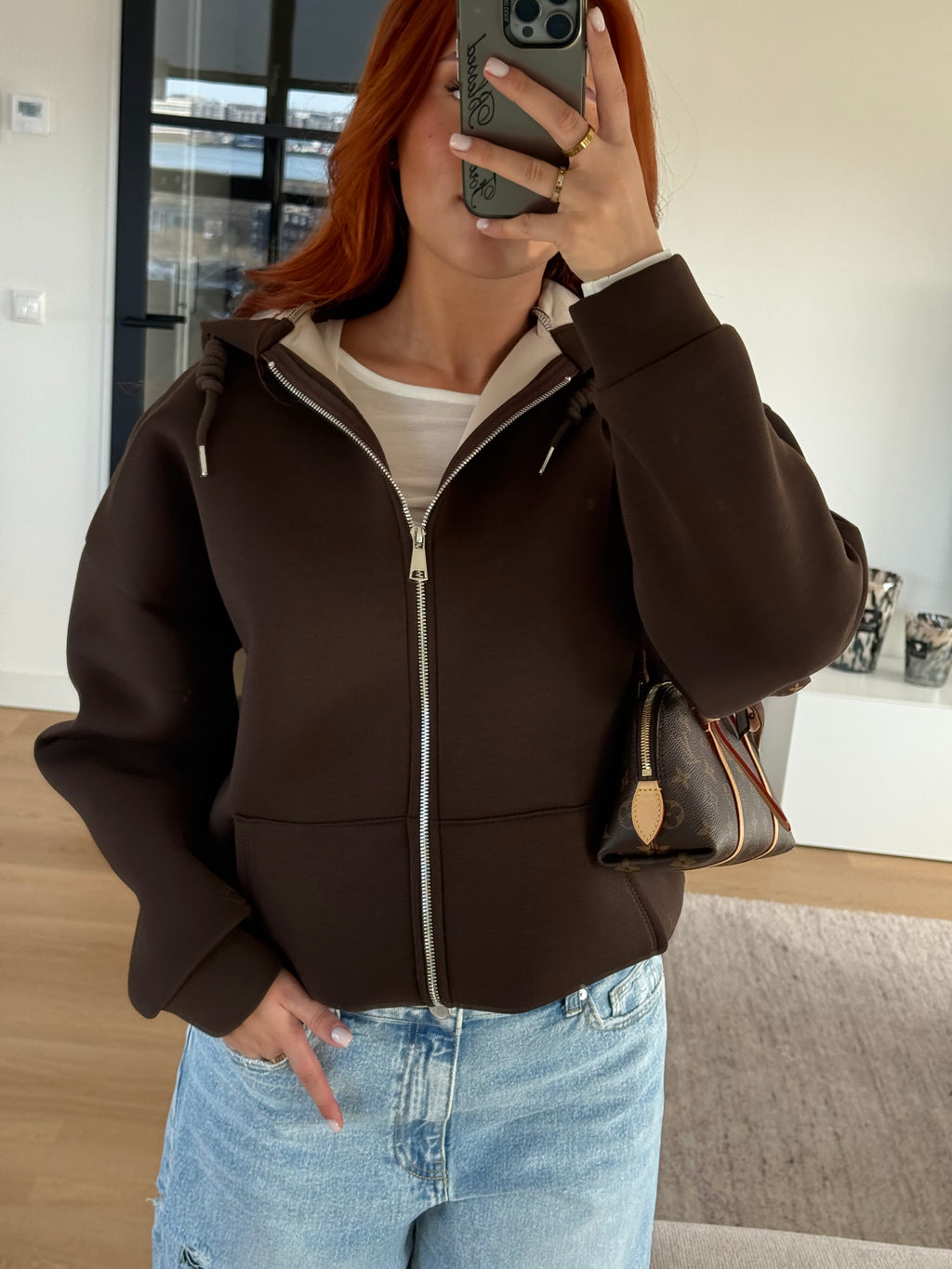 SCUBA ZIP UP CHOCO