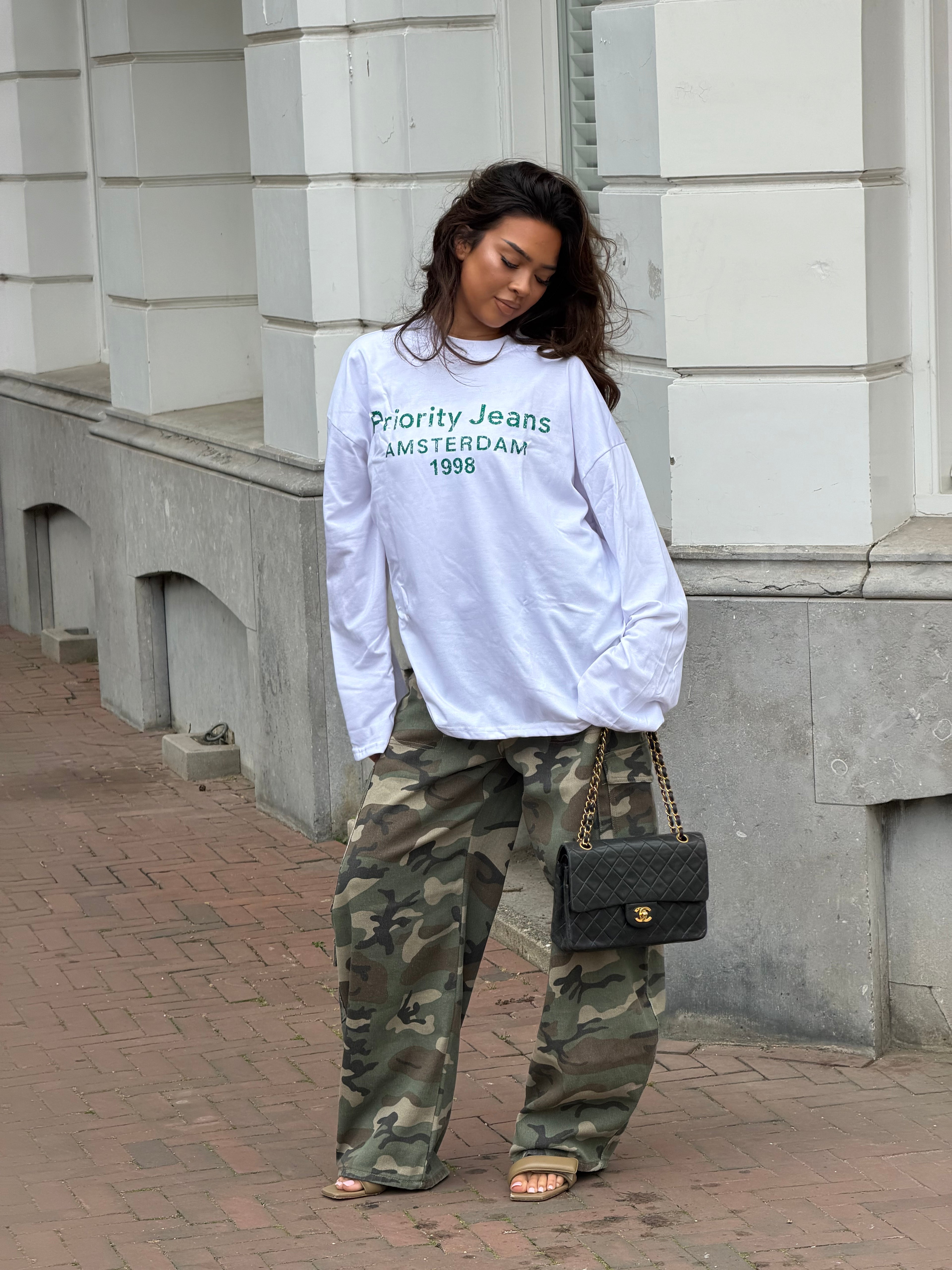 PRIORITY AMSTERDAM LONGSLEEVE WHITE/GREEN