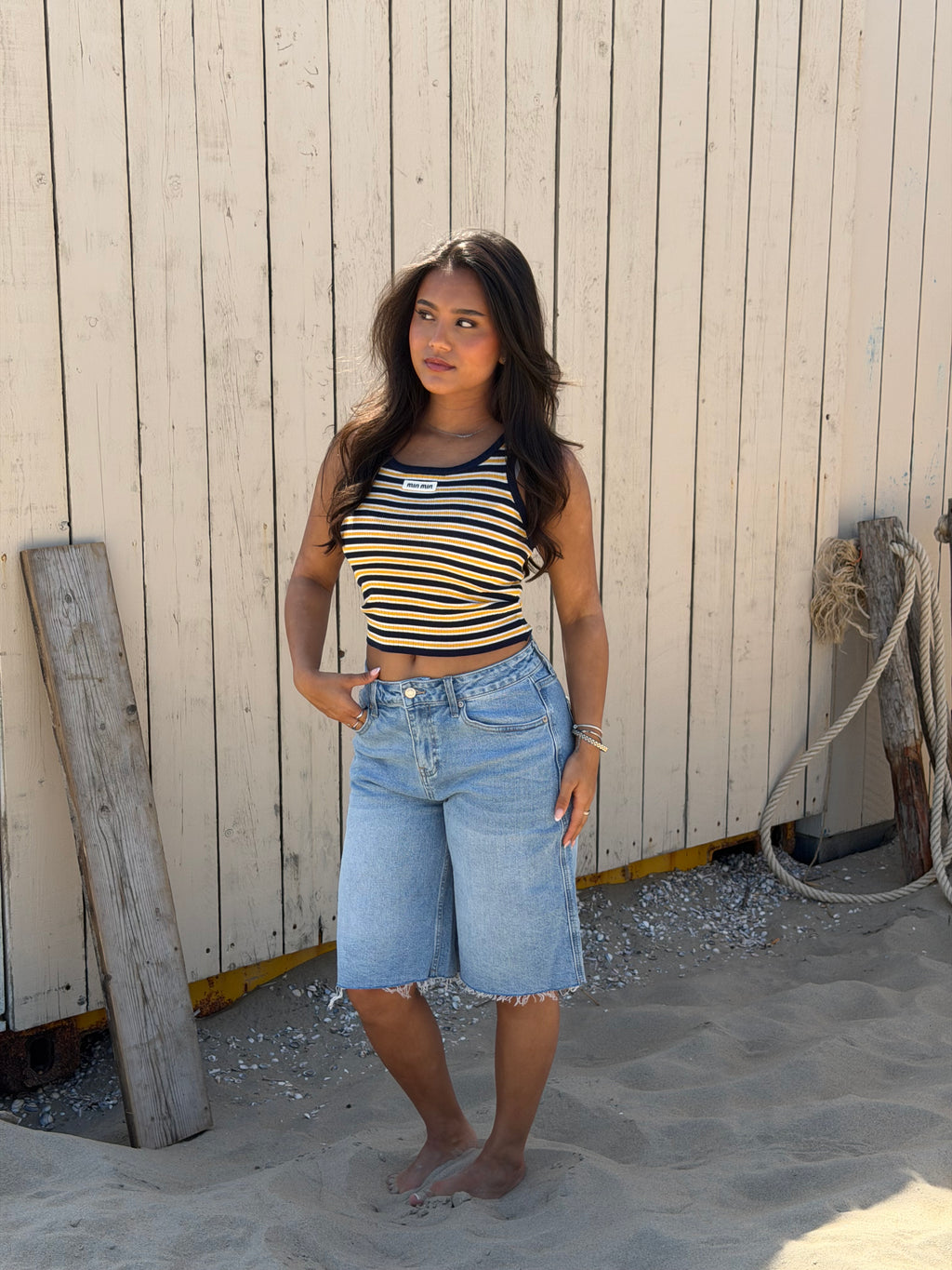 PERFECT STRETCH DENIM JORT