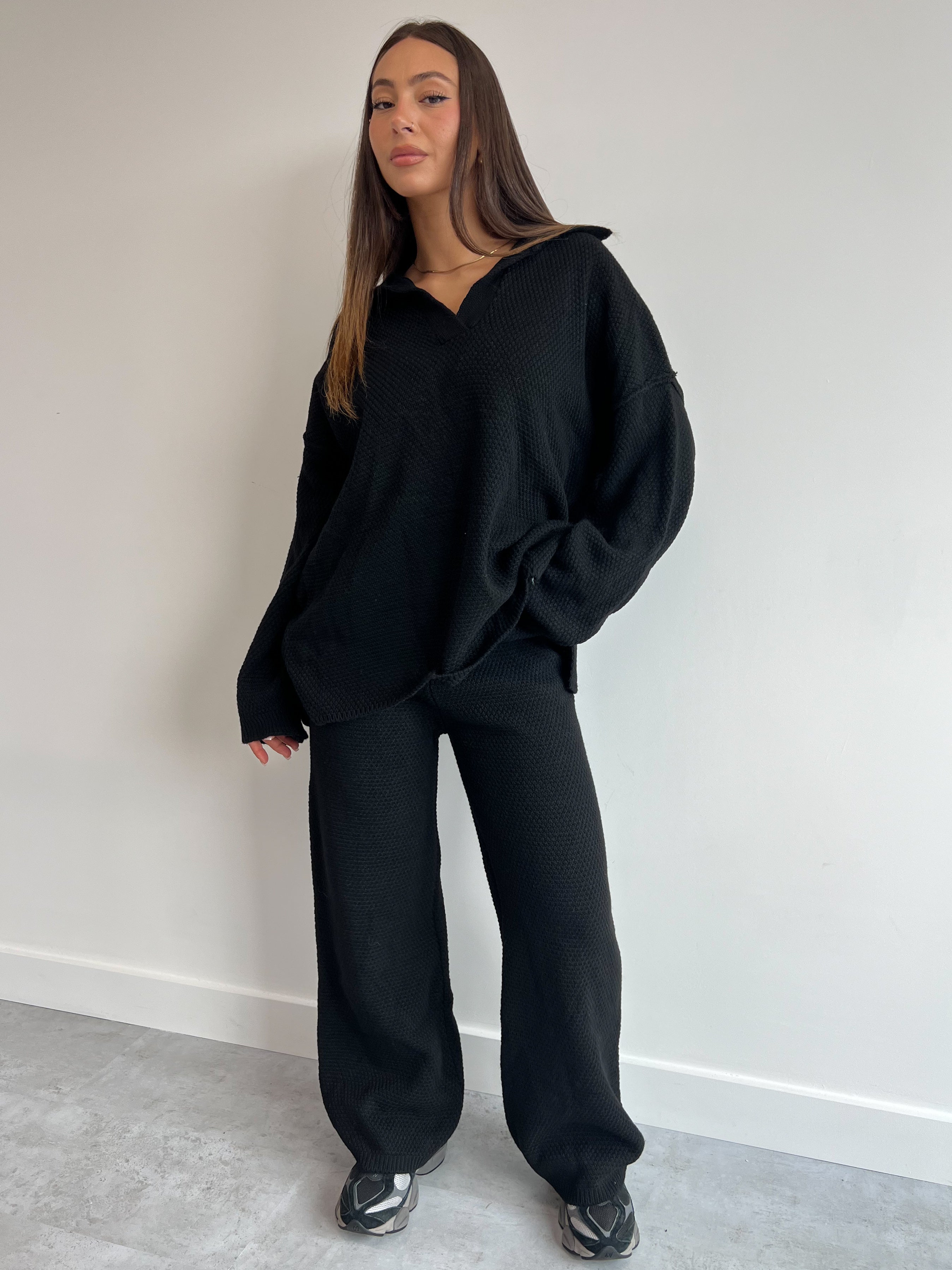 POLO WAFFELSET SCHWARZ