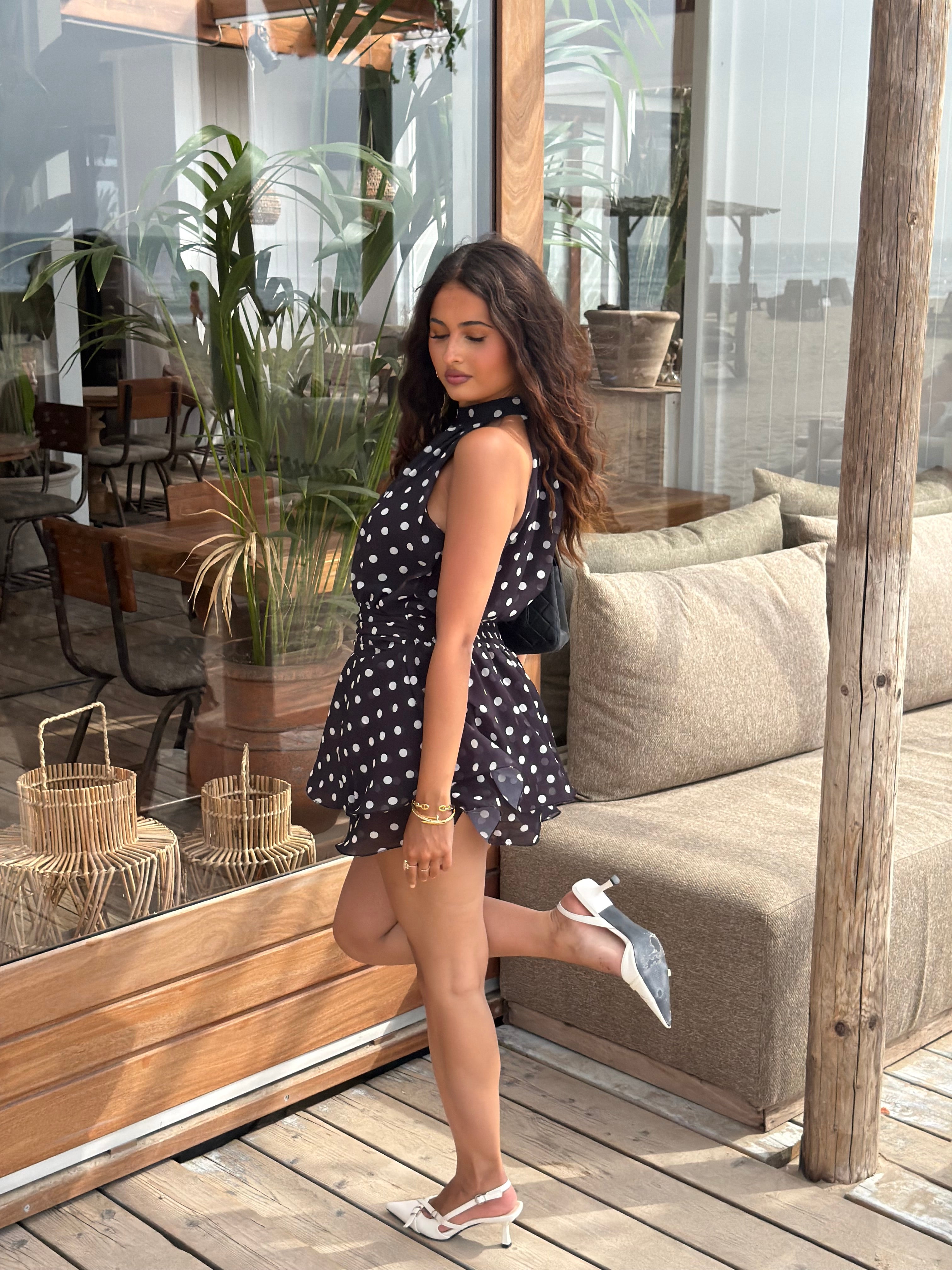 KIKI DRESS POLKA DOT BLACK