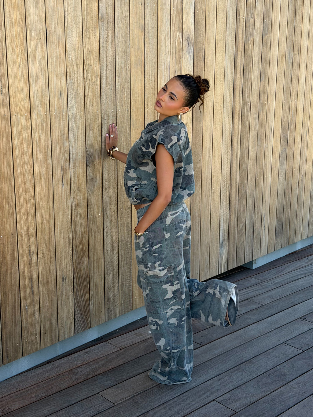 CAMO WASHED GILET