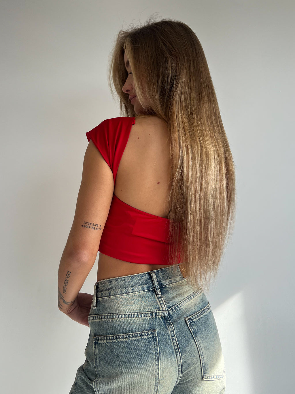 NOA OPEN BACK TOP RED