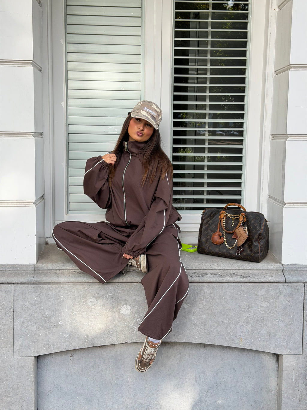 PIEN WINDBREAKER SUIT CHOCO